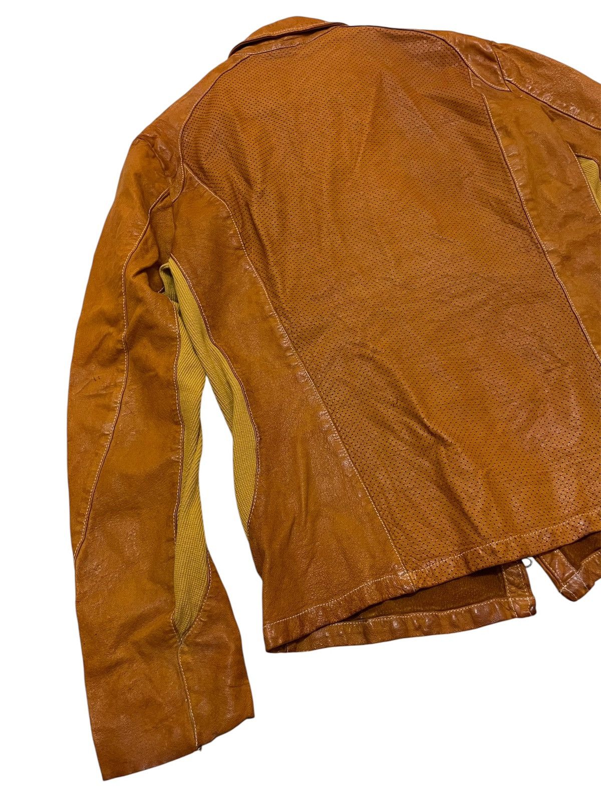 Japanese Brand Kyoji Maruyama Cowhide Leather Mesh Hybrid Jacket Size US M / EU 48-50 / 2 - 8 Thumbnail