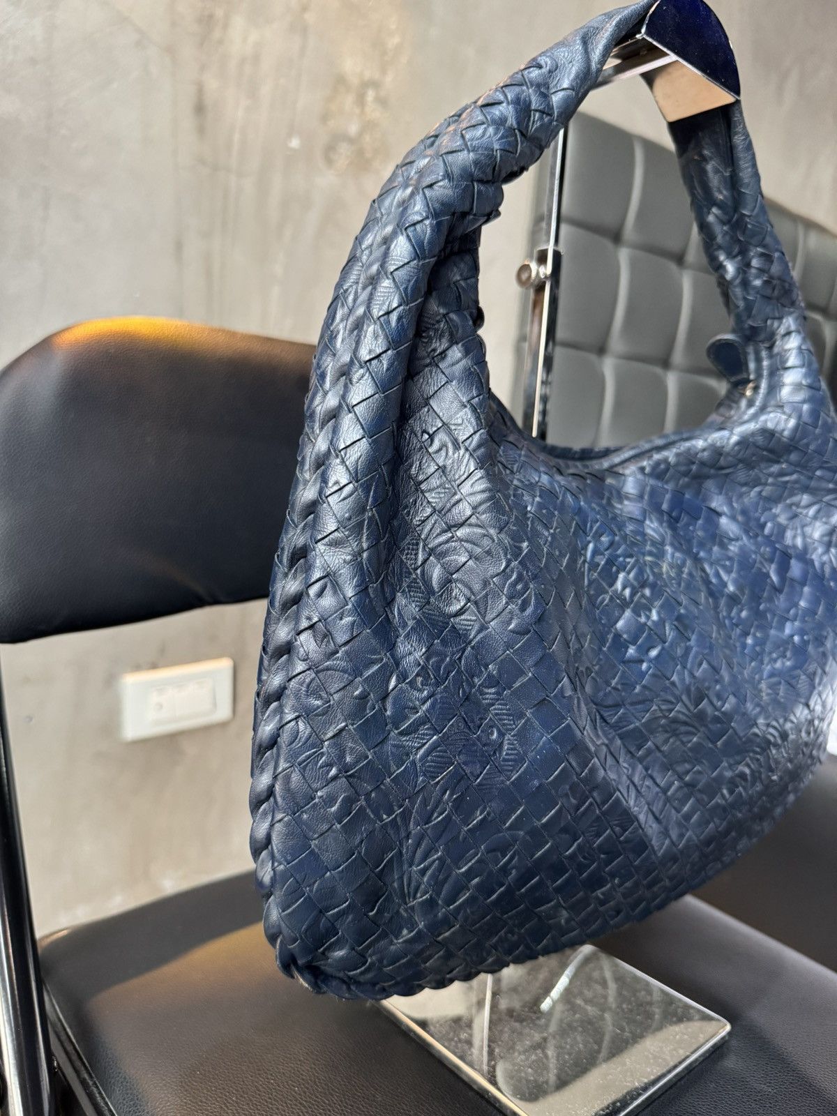Bottega Veneta BOTTEGA VENETA Blue Intrecciato Nappa Leather Veneta HoboBag Size ONE SIZE - 6 Thumbnail