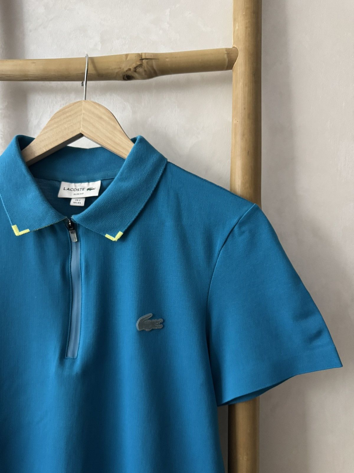 Lacoste Lacoste Slim Fit Blue Zip Polo Size US XS / EU 42 / 0 - 4 Thumbnail