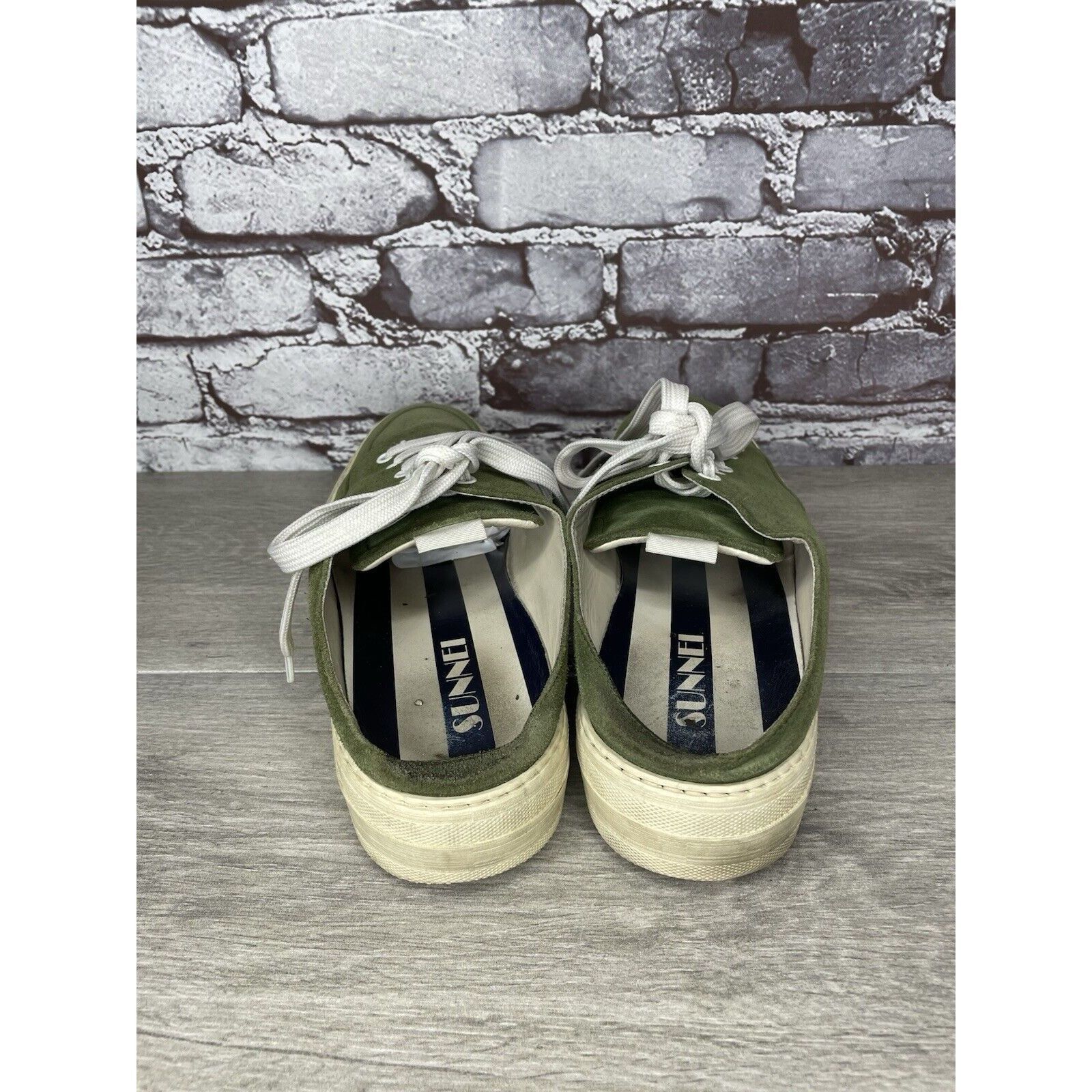 Sunnei Sunnei Green Suede Leather Slip On Lace Up Sneakers Shoes Wo Size US 11 / IT 41 - 4 Thumbnail