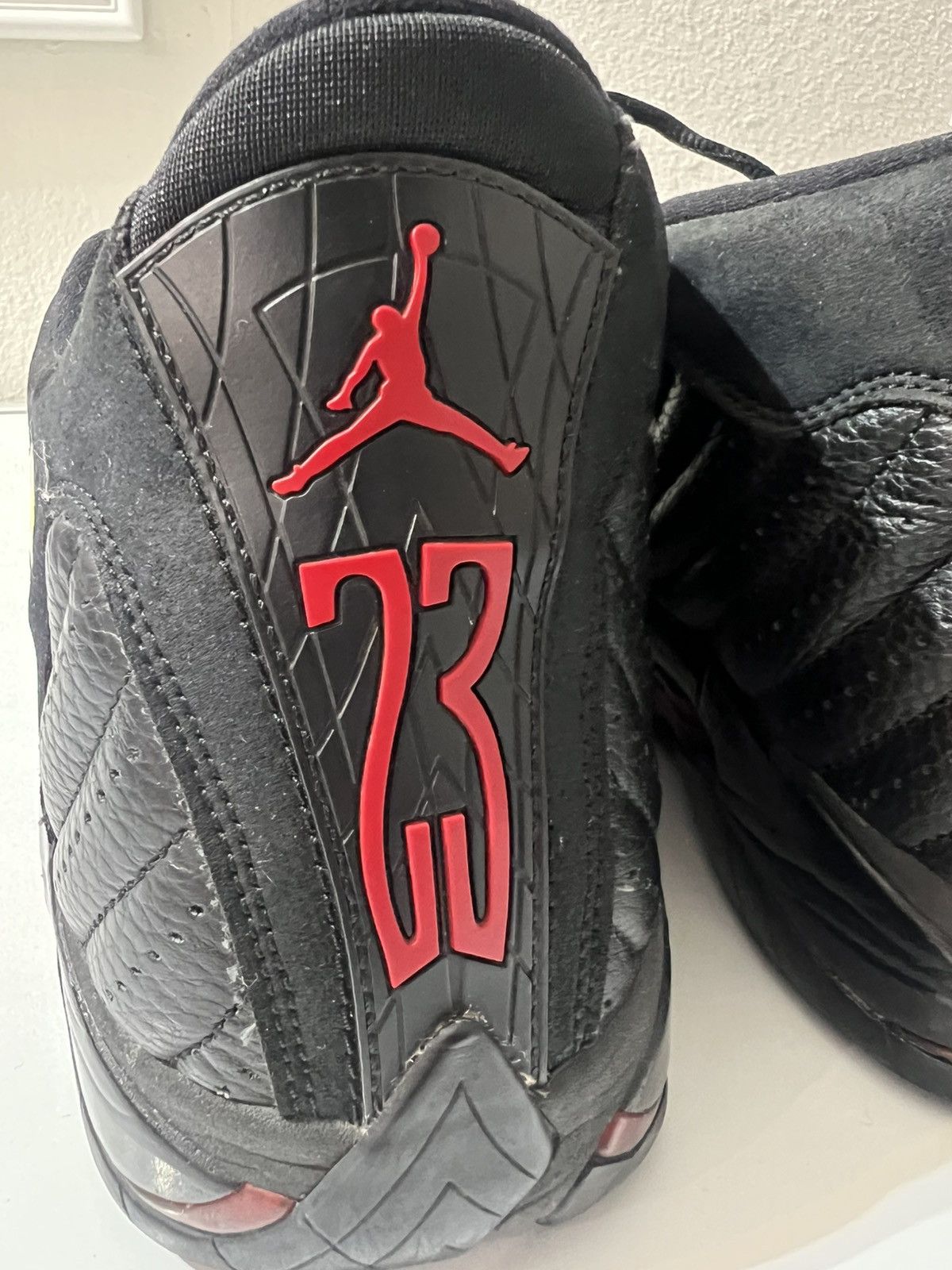 Jordan Brand Air Jordan 14 Retro Last Shot 2011 311832 010 Black 12.5 Size US 12.5 / EU 45-46 - 4 Thumbnail