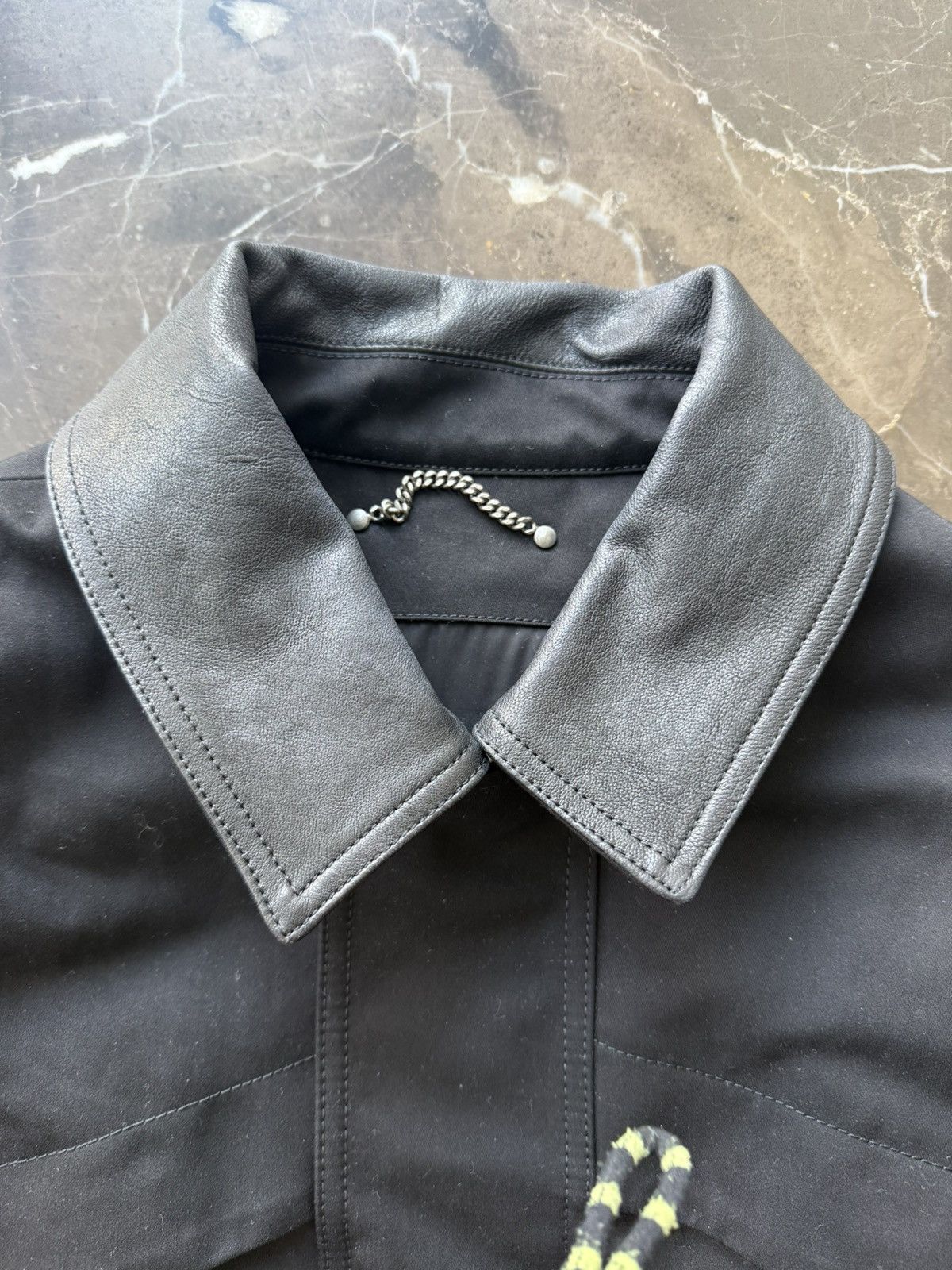 Golden Goose Golden Goose Padded Leather Collar Zip Jacket — Black Size US M / EU 48-50 / 2 - 2 Thumbnail