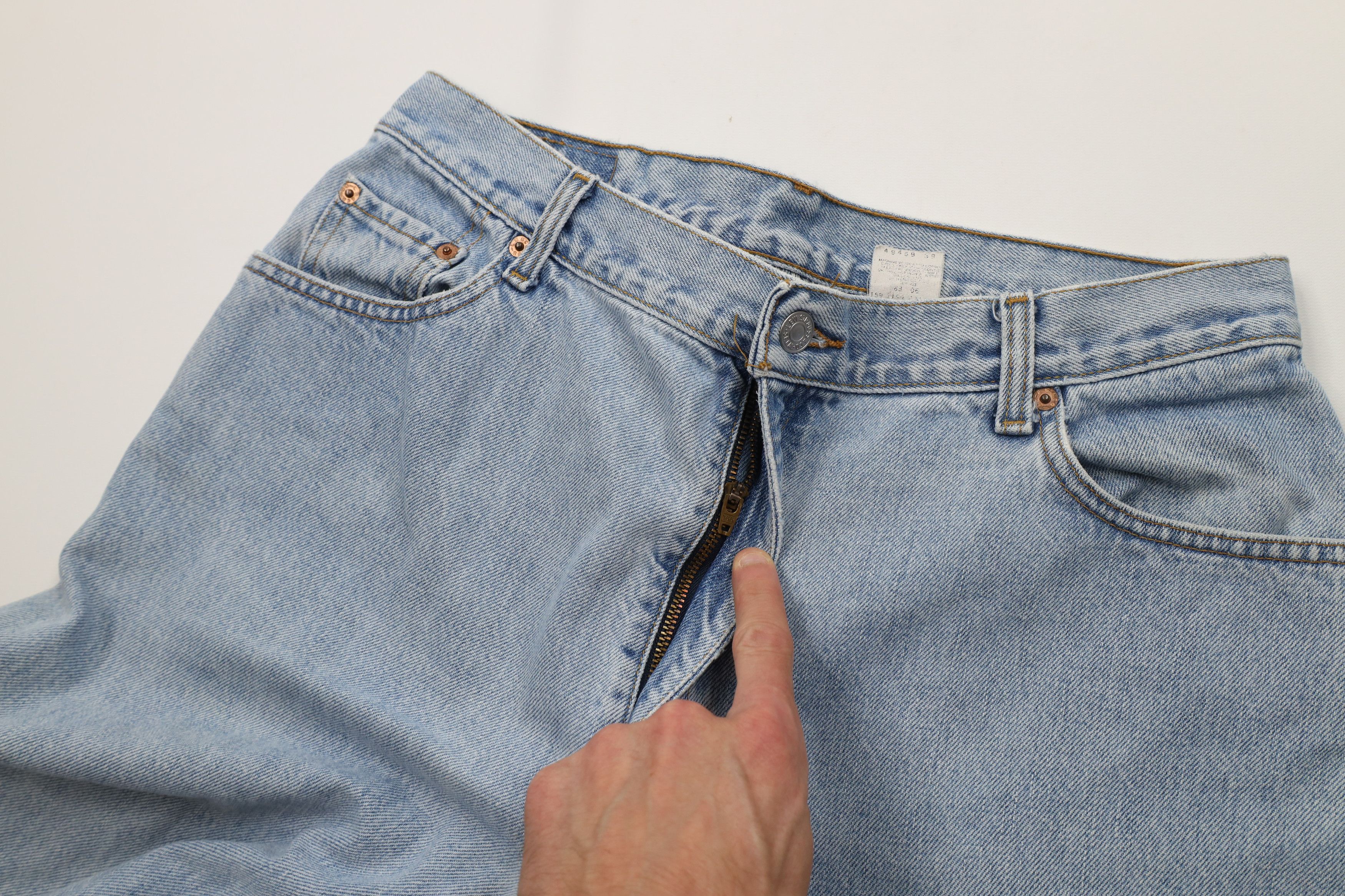 Levi's Vintage 90s Levis 550 Relaxed Fit Tapered Leg Denim Jeans Size 38" / US 16 / IT 52 - 7 Thumbnail