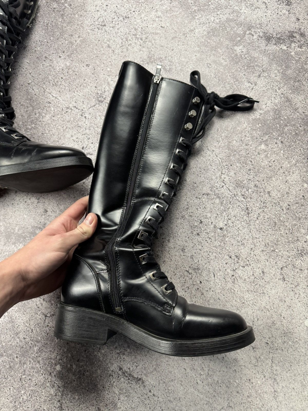 Japanese Brand Vintage AS 98 Zip Ankle Owens Style Leather Distressed Boots Size US 7 / IT 37 - 16 Thumbnail