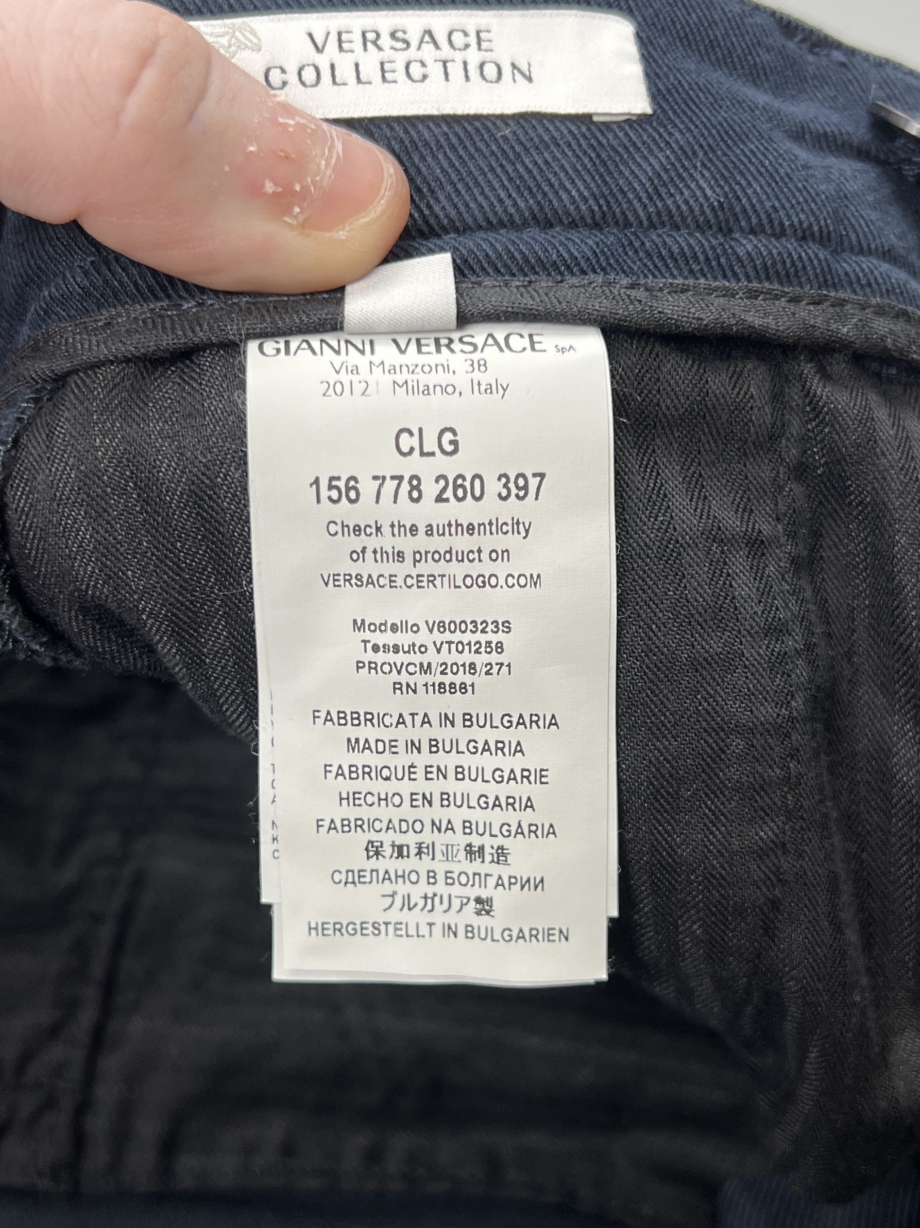 Versace Versace Collection Ankle Zip Cotton Blend Pants (Y0859) Size US 30 / EU 46 - 10 Thumbnail