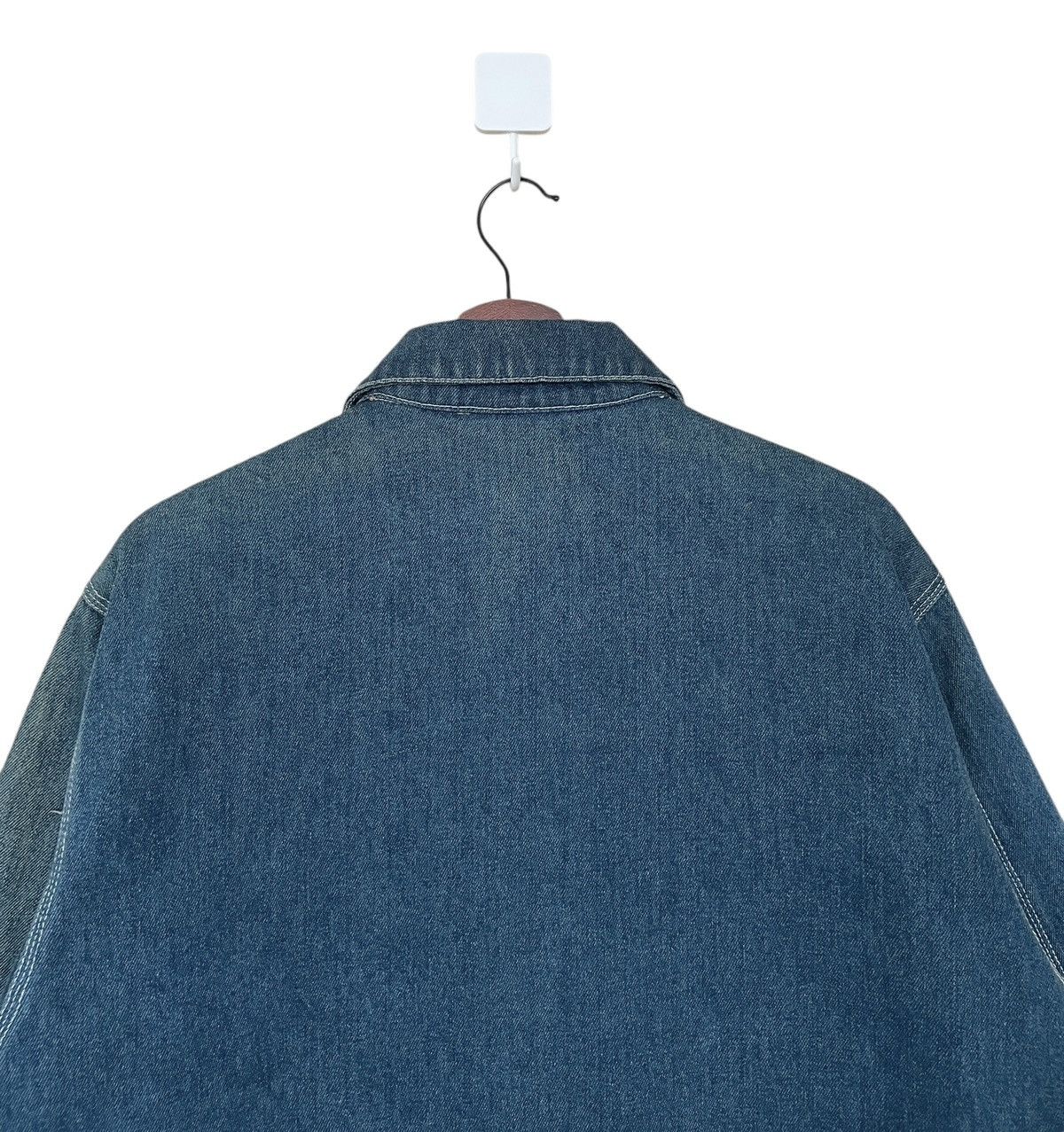Vintage Vintage Brand Navy Fur Denim Chore Jacket 1990s Size US M / EU 48-50 / 2 - 4 Thumbnail