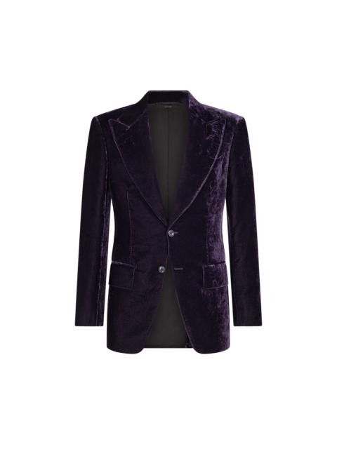 Tom Ford o1w1db10125 JLAP04 Atticus Velvet Jacket in Purple Size US XL / EU 56 / 4 - 1 Preview