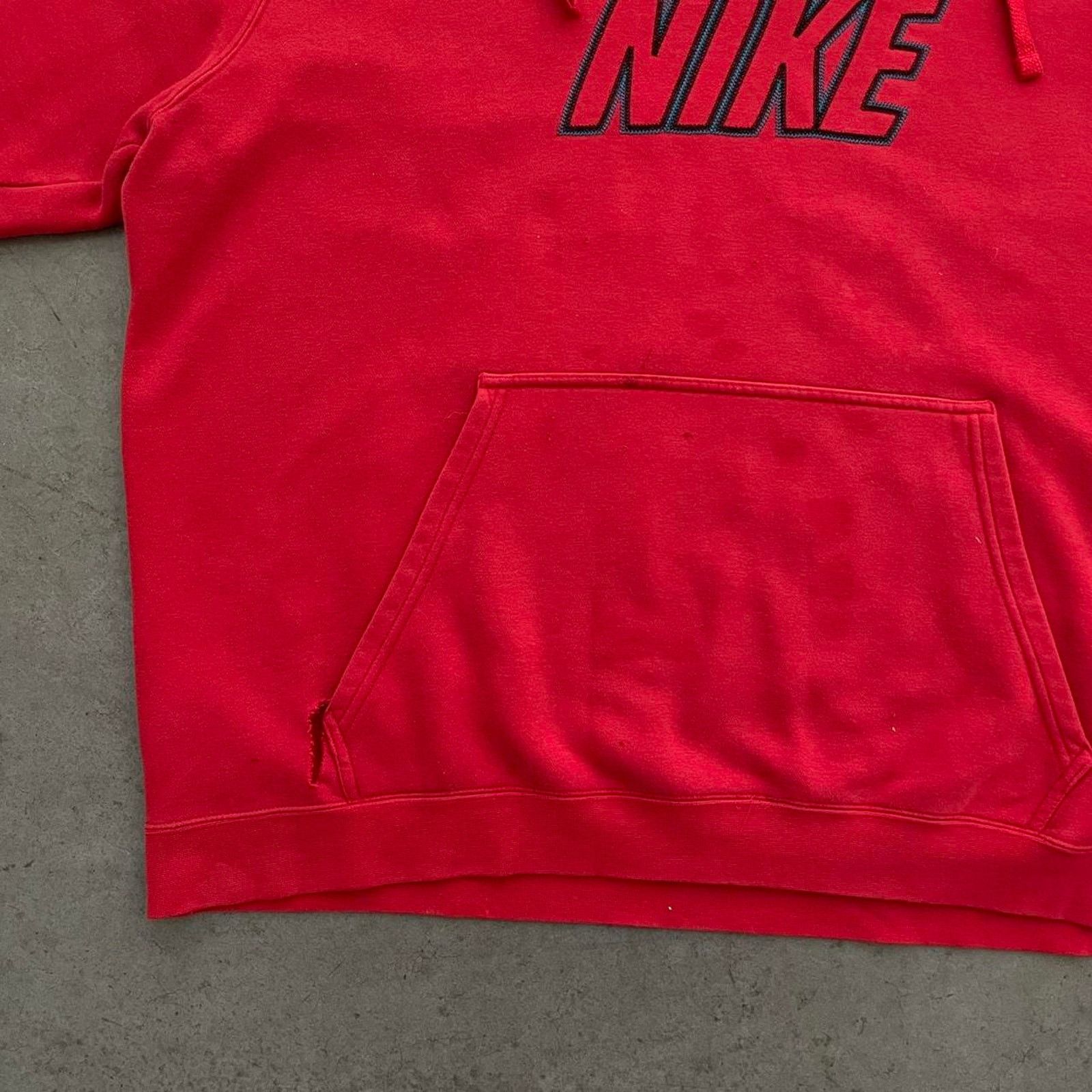 Nike Nike Red Distressed Hoodie Size US XXL / EU 58 / 5 - 3 Thumbnail