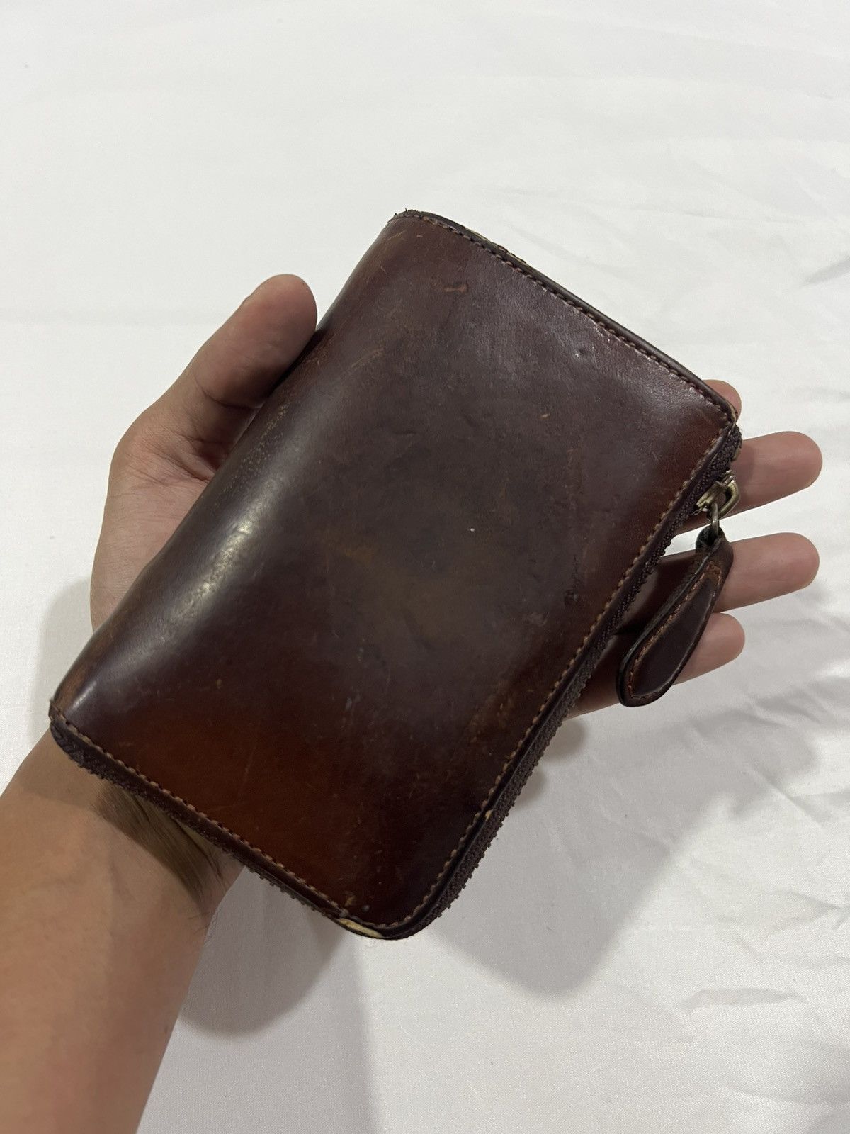Redmoon Beams Genuine Leather Beautiful Patina Bi Fold Zipper Wallet Size ONE SIZE - 2 Thumbnail