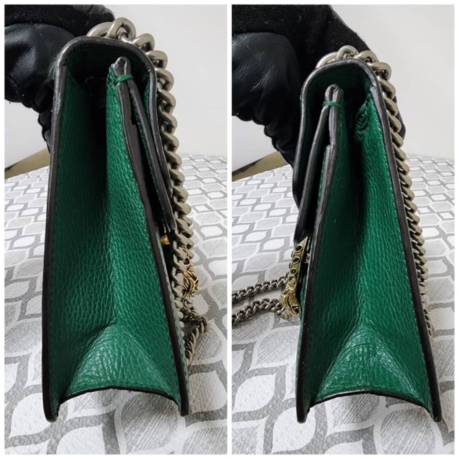 Gucci Authentic Gucci Small Leather Dionysus Crossbody Bag Green Size ONE SIZE - 7 Thumbnail
