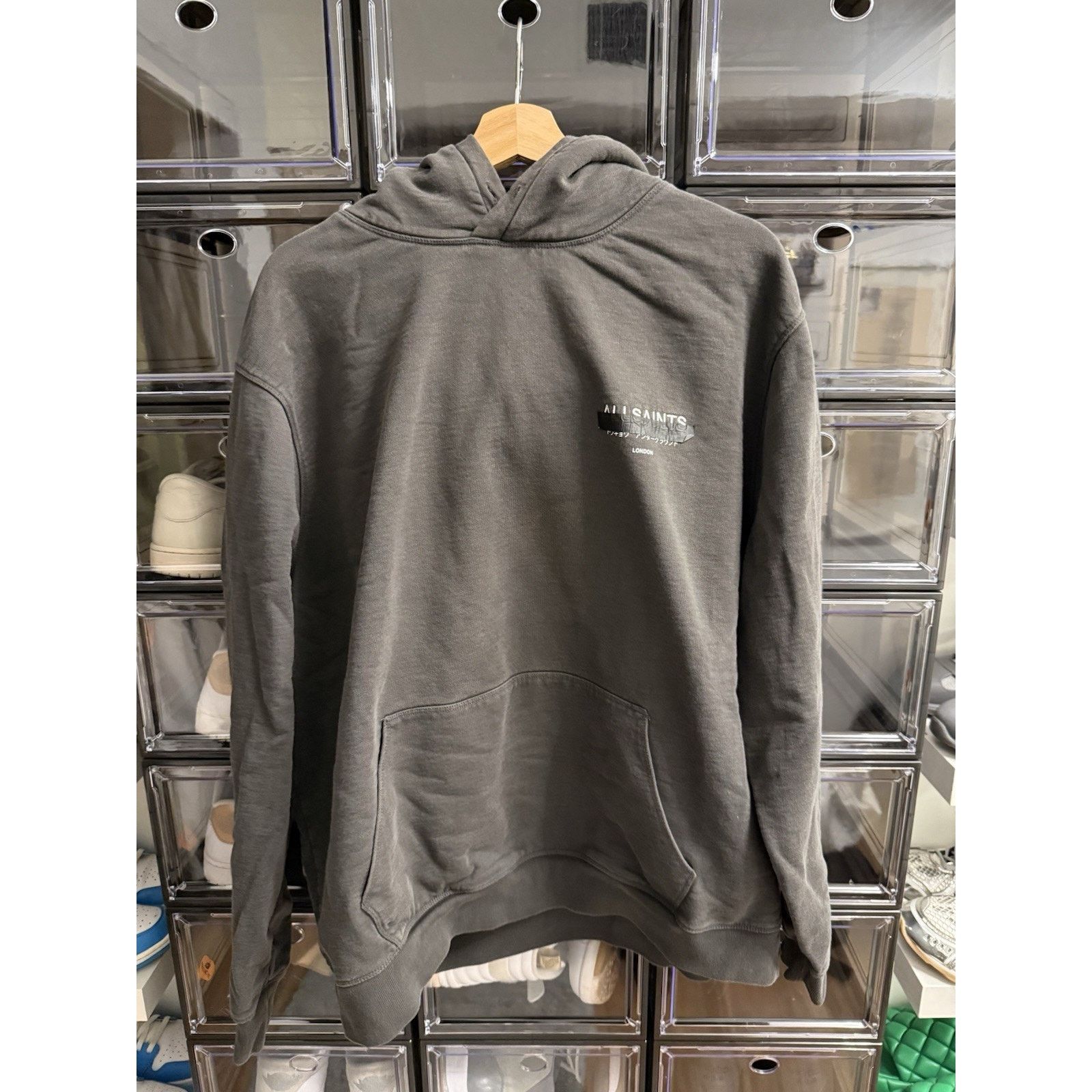 Allsaints ALLSAINTS REDACT PULLOVER EMBROIDERED LOGO HOODIE Size US XL / EU 56 / 4 - 1 Thumbnail