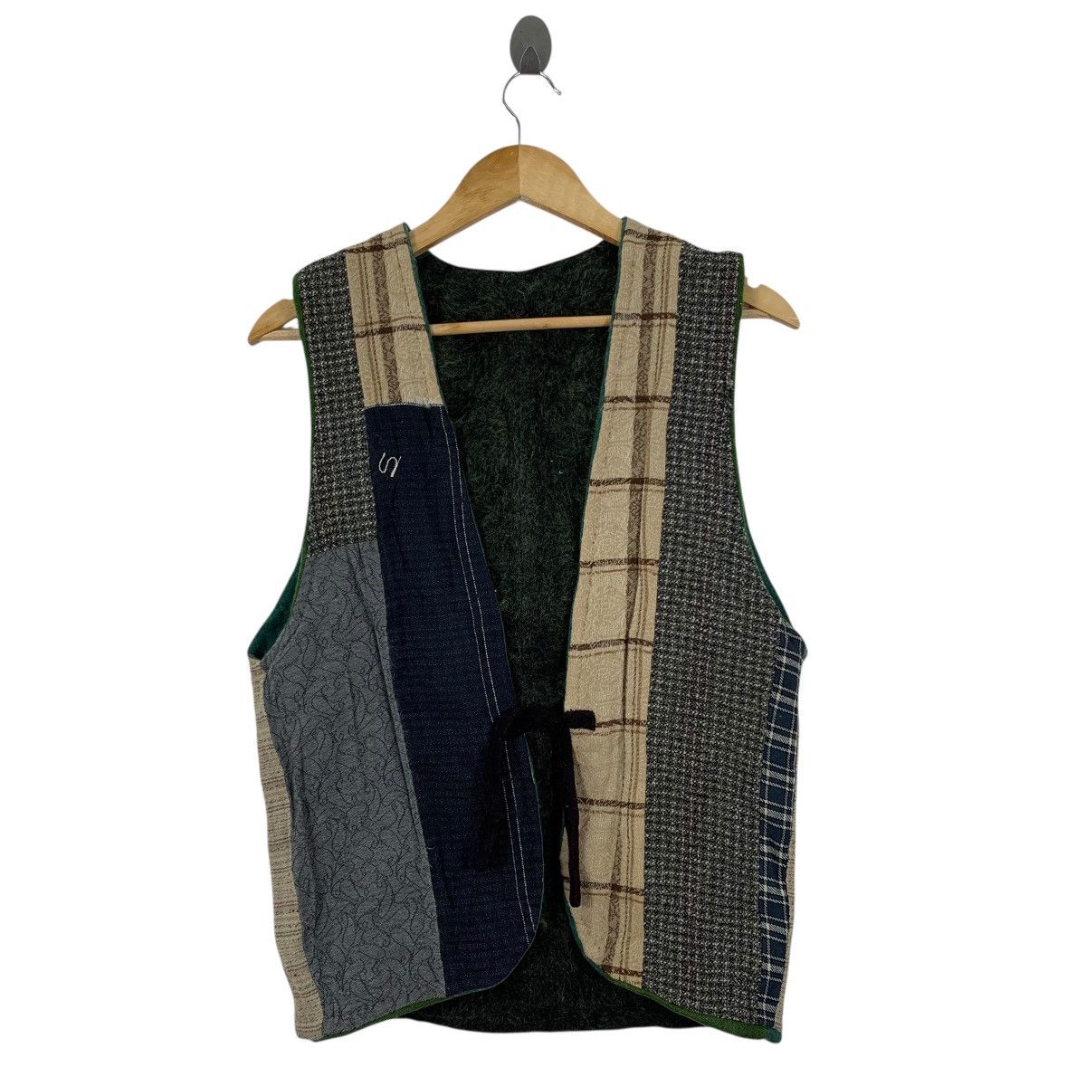 Vintage Vintage JAPAN HANDMADE UPCYCLED Patchwork Reversible Vest Size US S / EU 44-46 / 1 - 4 Thumbnail