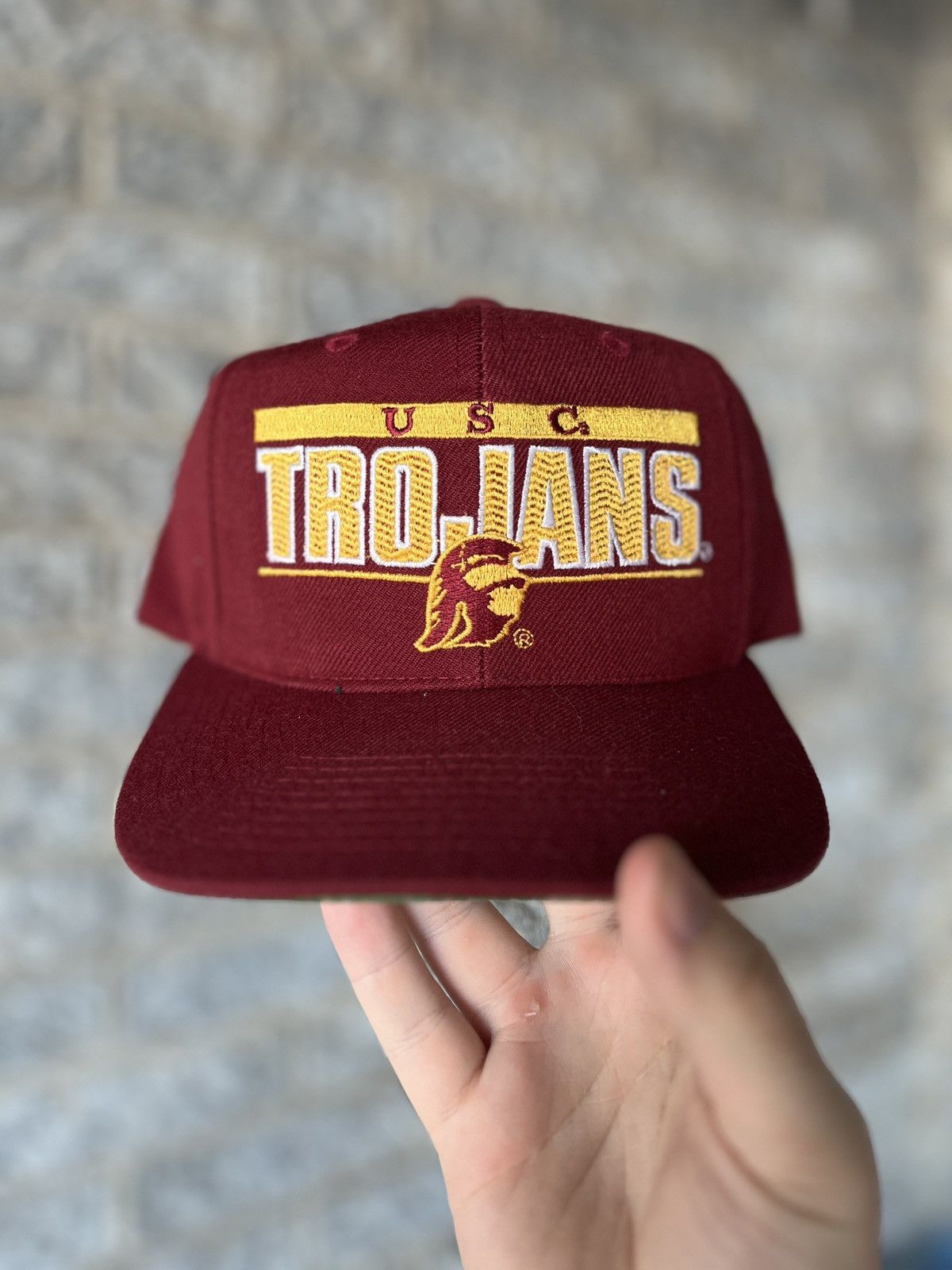 Sports Specialties × Vintage Vintage 90’s Wool NCAA USC Trojans SnapBack Hat Size ONE SIZE - 1 Thumbnail