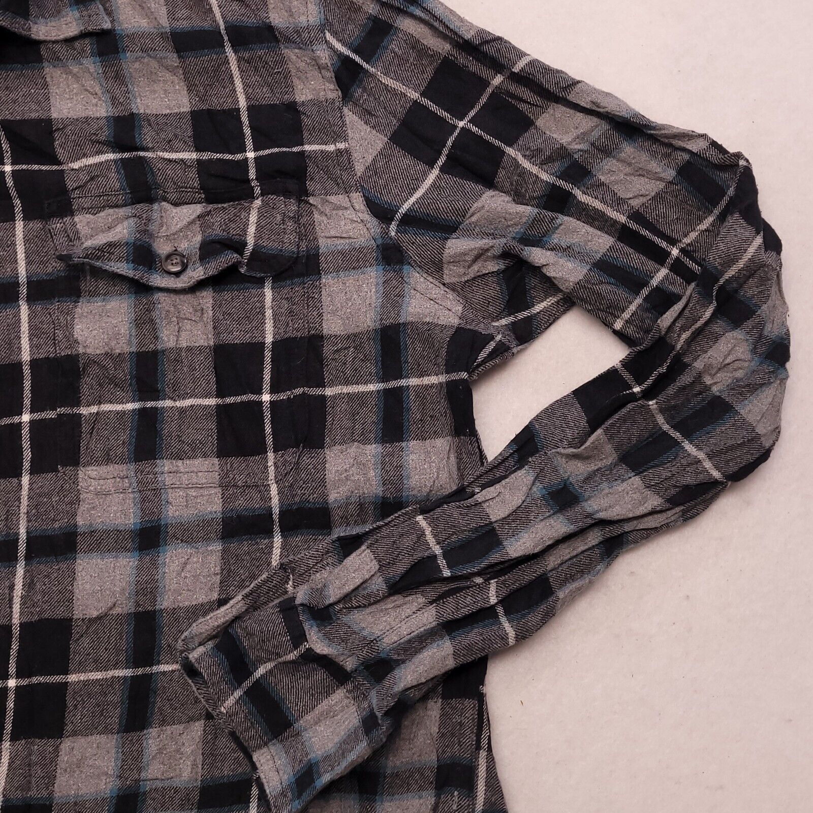 Sonoma Sonoma Tartan Flannel Button Up Shirt Mens Size L Gray Black Size US L / EU 52-54 / 3 - 6 Thumbnail