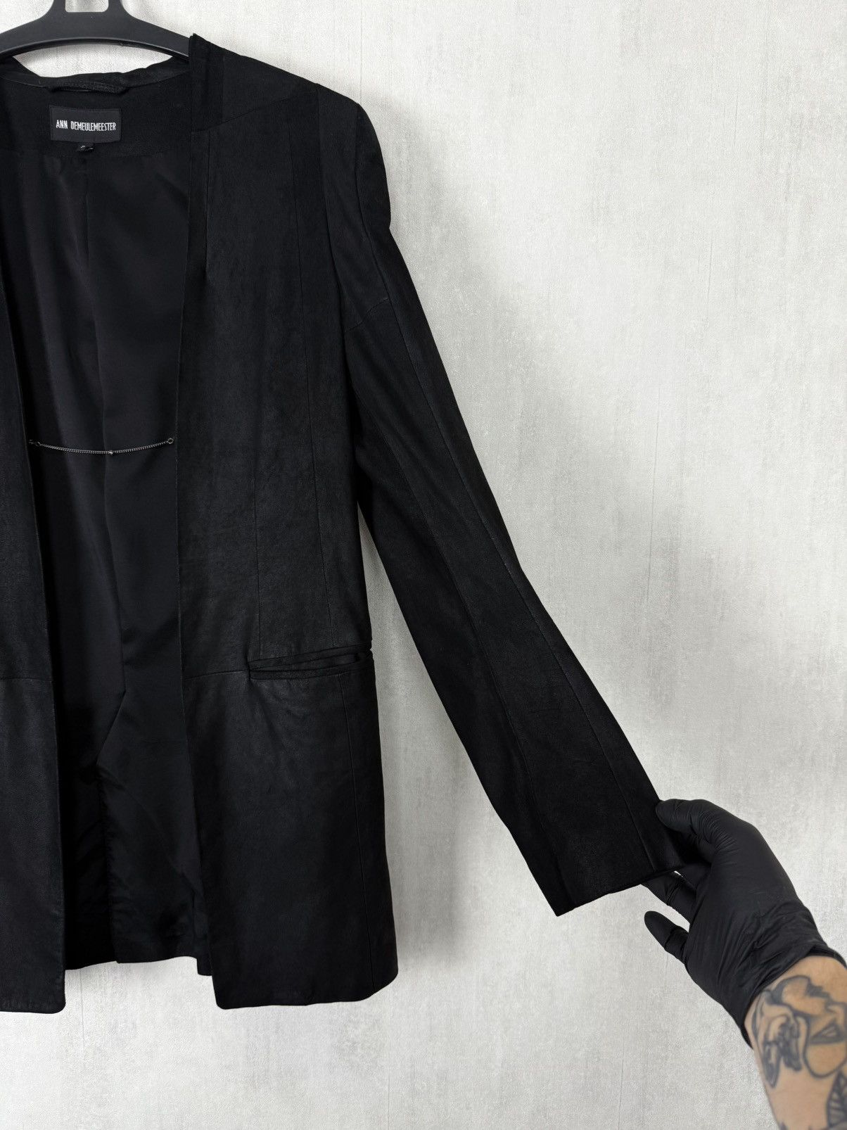 Ann Demeulemeester Ann Demeulemeester Leather Blazer With 925 Silver Chain Size XS / US 0-2 / IT 36-38 - 7 Thumbnail