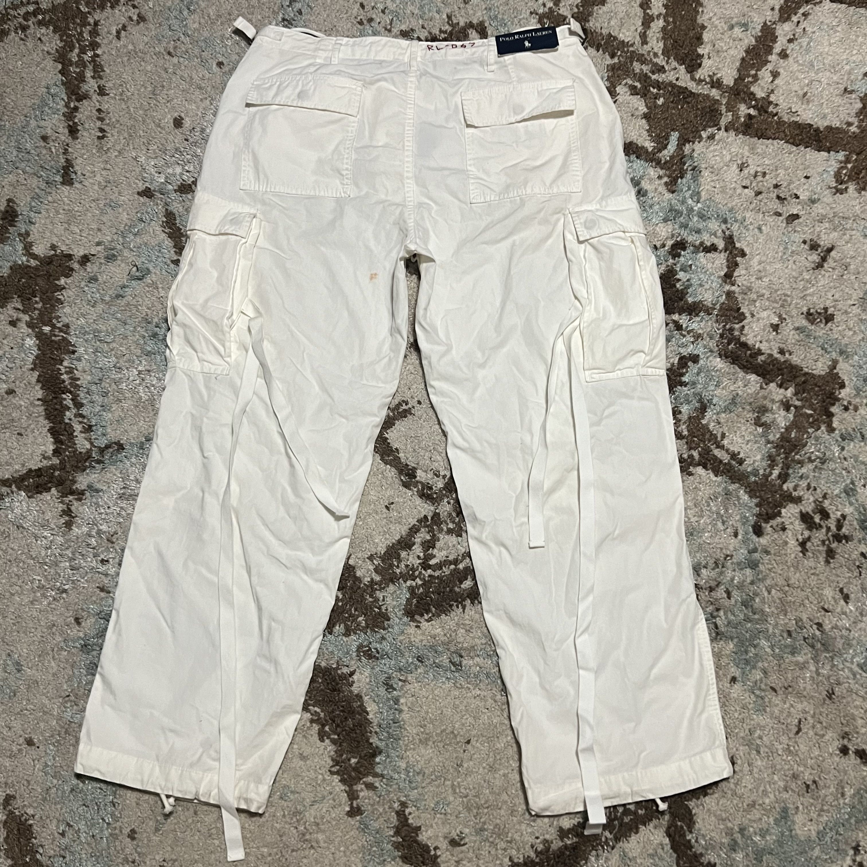 Ralph Lauren Cargo Pants White | Grailed