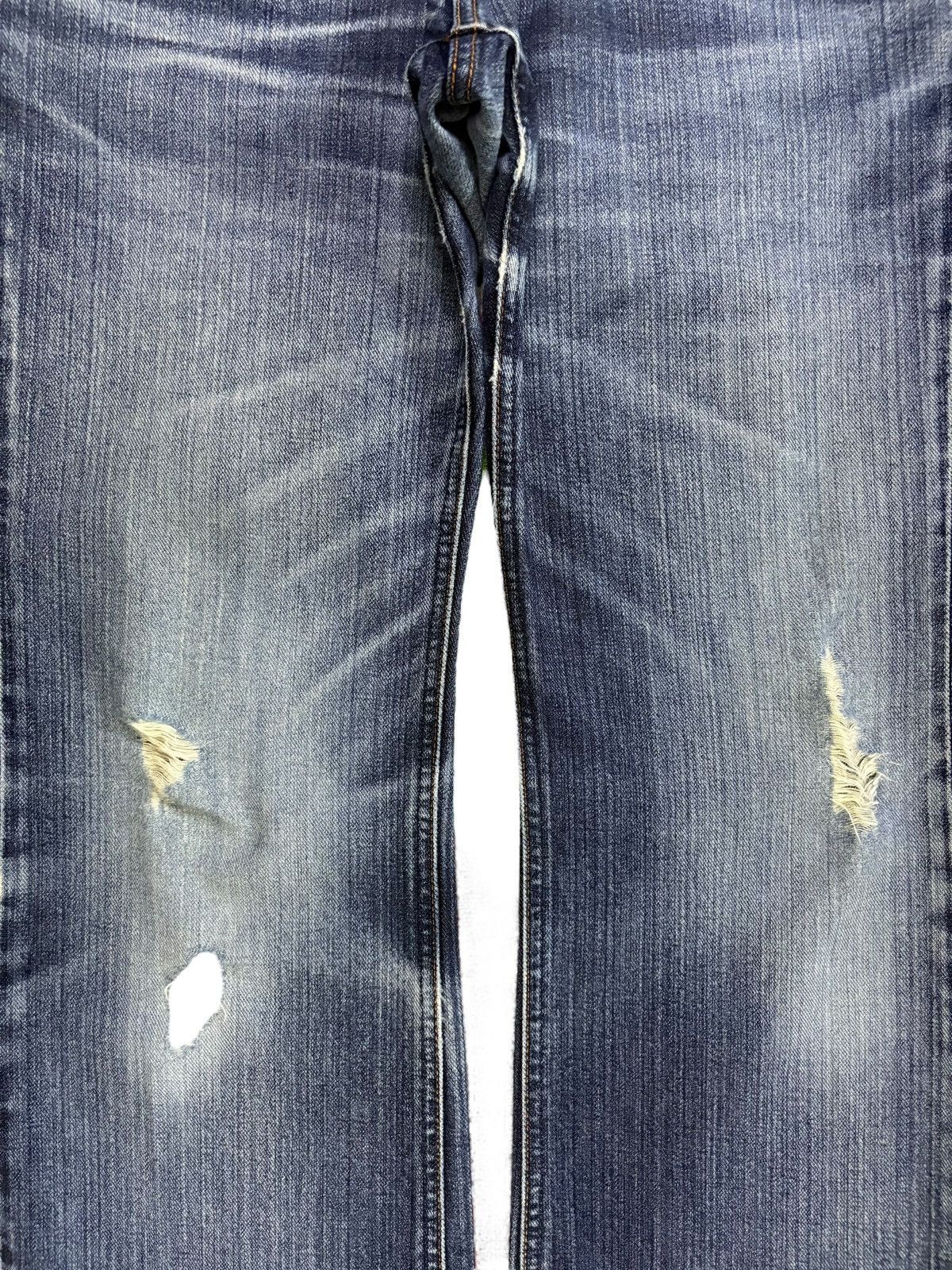 Lee Vintage Lee Blue Wash Distressed Bootcut Flare Jeans Size US 31 - 5 Thumbnail