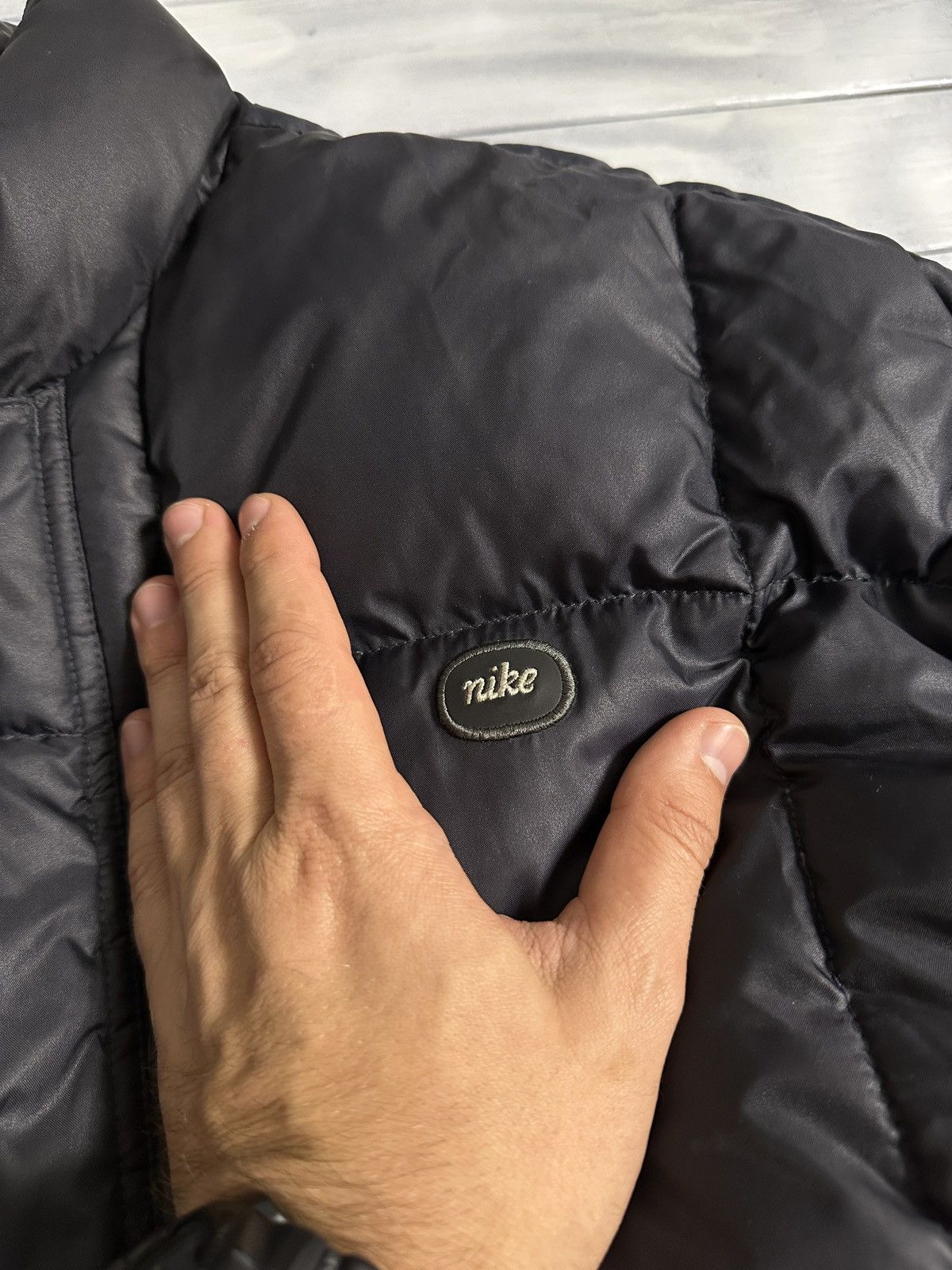 Nike Rare Vintage Nike Down Puffer Jacket Y2K Small Logo. Size US L / EU 52-54 / 3 - 2 Thumbnail