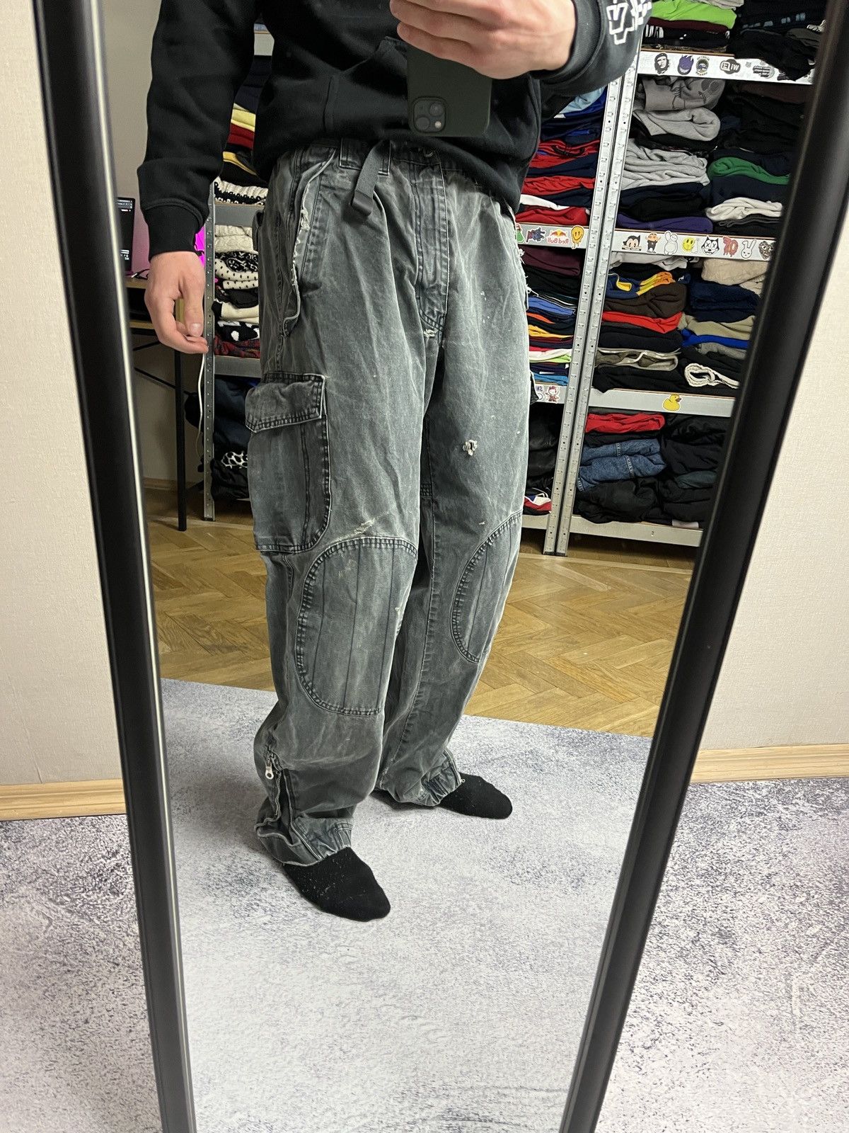 Japanese Brand × Vintage Murphy & Nye Distressed Work Cargo Baggy Pants Avant Garde Size US 36 / EU 52 - 2 Thumbnail