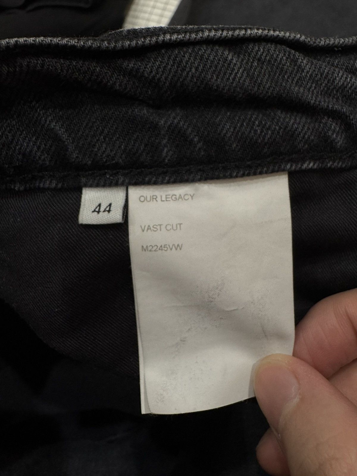 Our Legacy Our Legacy Vast Cut Washed Black Denim Size US 44 / EU 60 - 3 Thumbnail