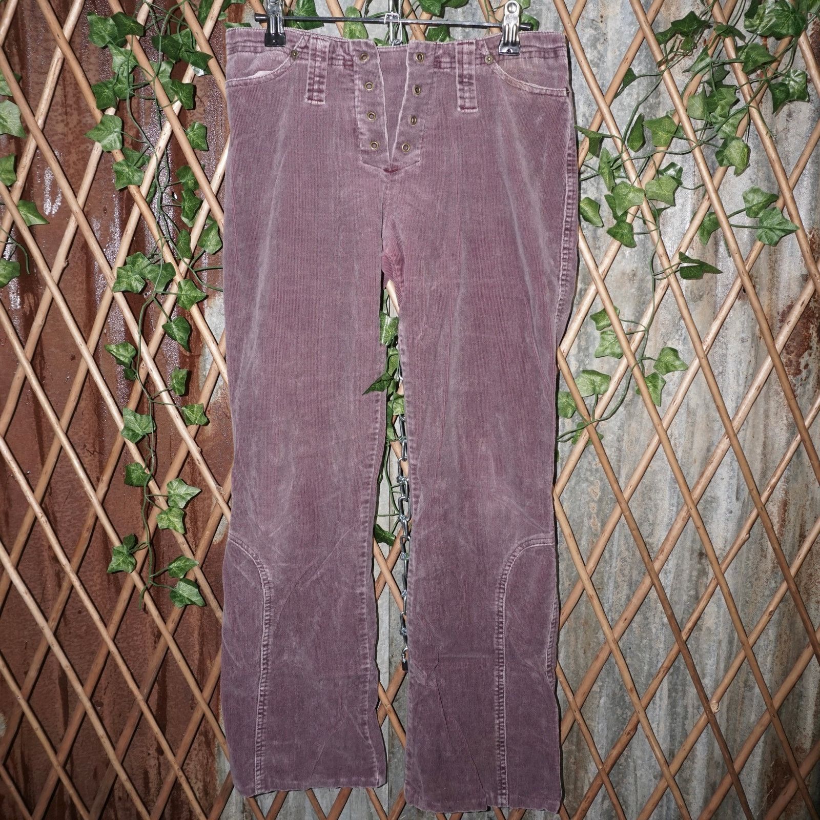 Bebe 5- Vintage Y2K BEBE corduroy flare 00s essential femme pants Size 28" / US 6 / IT 42 - 1 Thumbnail