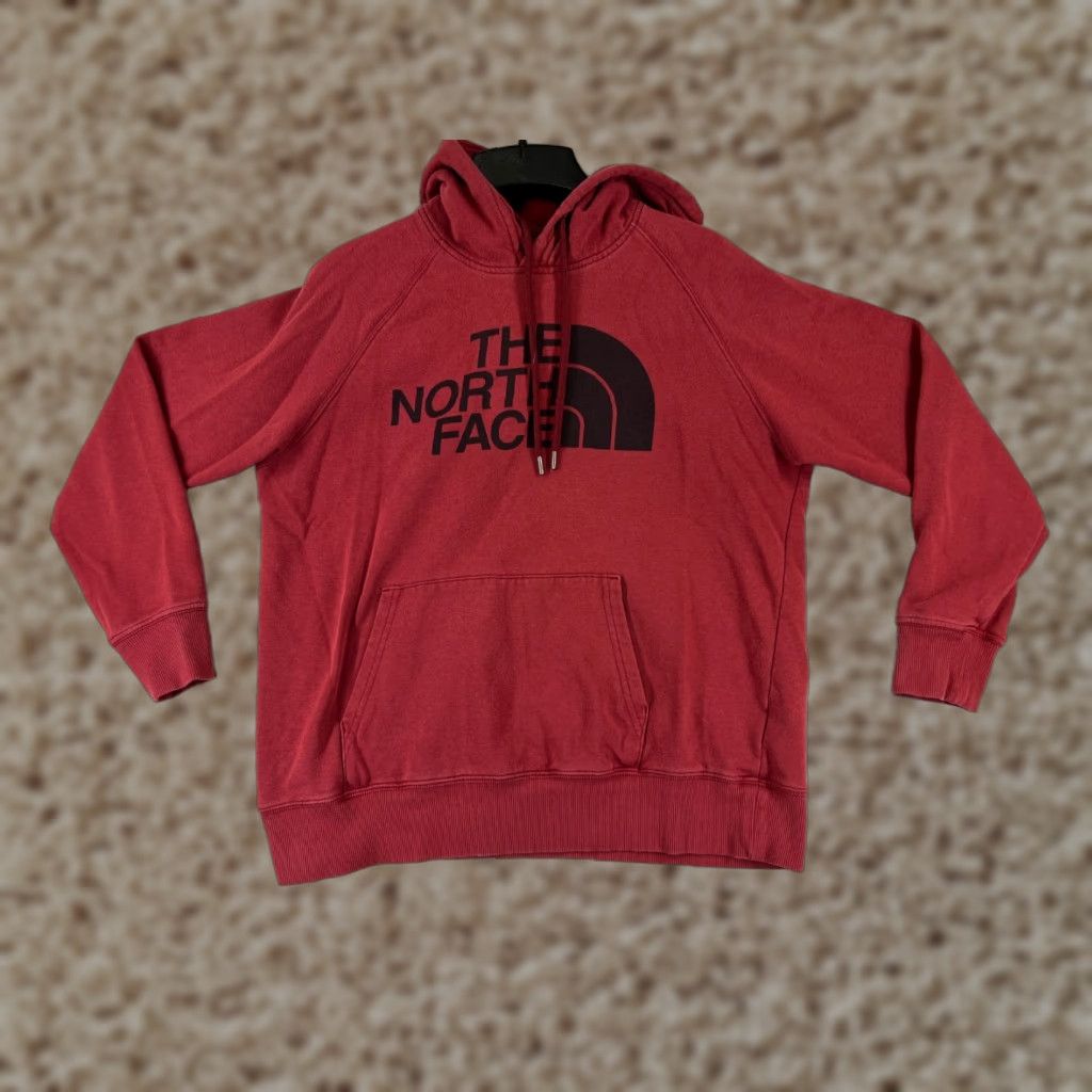 The North Face The North Face Men Hoodie Pullover Sweater Red Medium Jersey Polyester Pocket Logo Size US M / EU 48-50 / 2 - 1 Thumbnail
