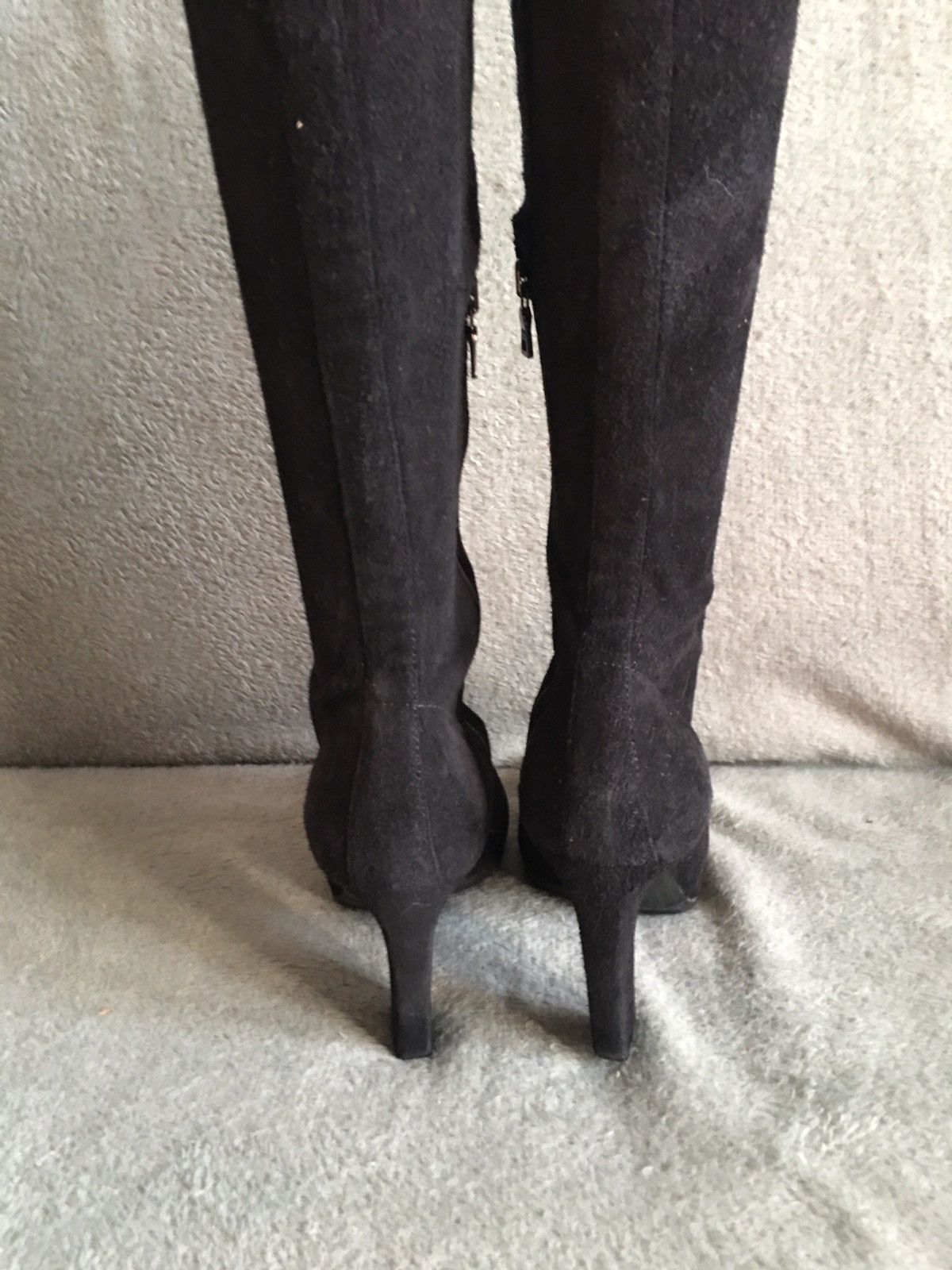 Prada PRADA Calzature Camoscio Black Suede High Boots EU 40 Size US 10 / IT 40 - 5 Thumbnail