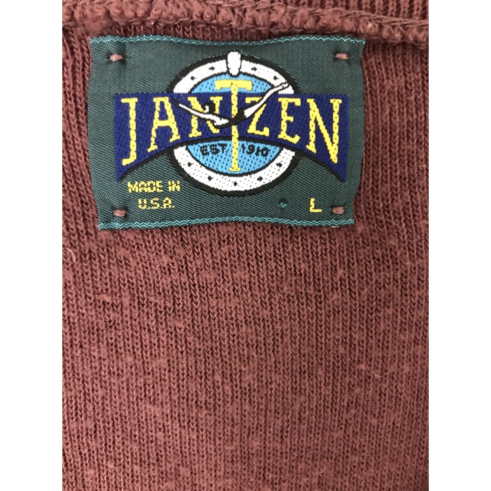 Jantzen VINTAGE Jantzen Sweater Mens L Purple V-Neck Pullover Knit 80s Size US L / EU 52-54 / 3 - 2 Thumbnail