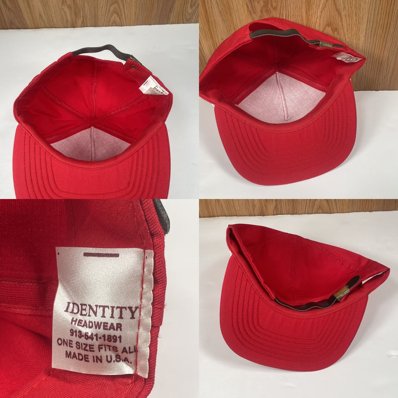 Vintage VINTAGE Identity Headwear Trucker Hat Cap Red Adult Men Adjustable Rope Electric Solomon Electric Rope Adjustable Trucker Hat Red Size ONE SIZE - 8 Thumbnail