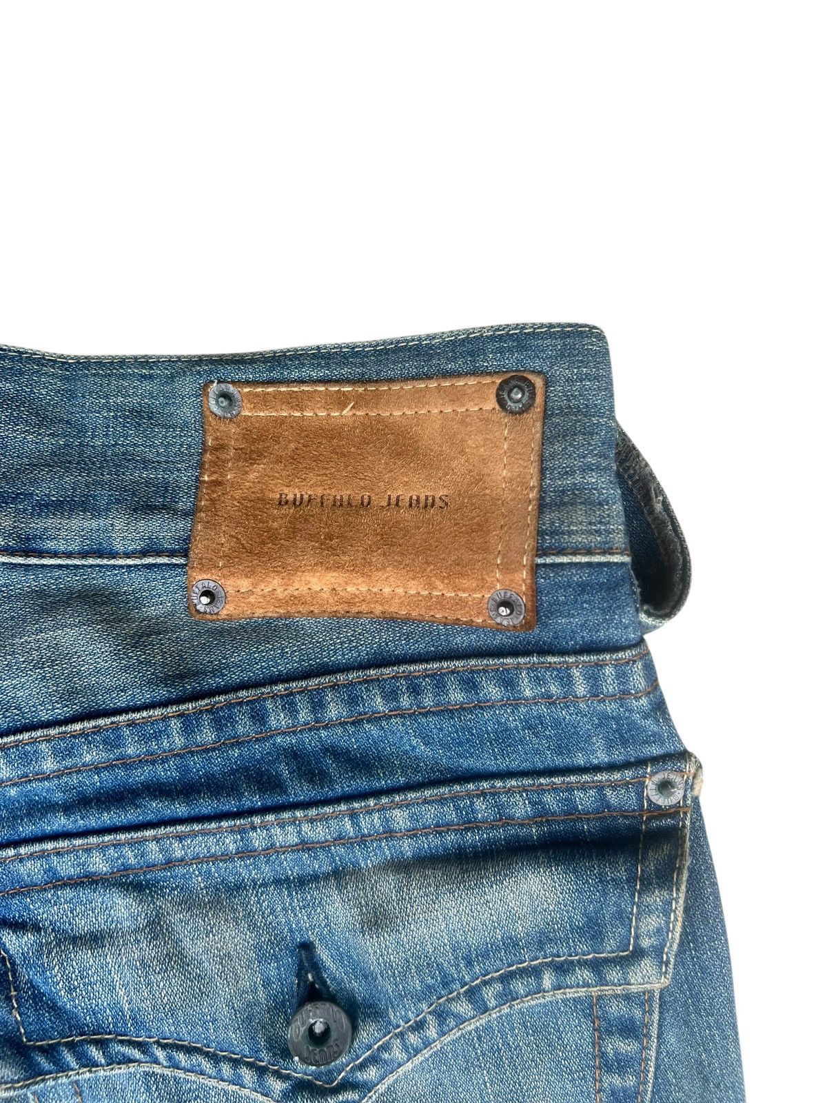 BUFFALO BOBS Vintage Buffalo Jeans Distress Dirty Mud Denim Bootcut Jeans Size US 31 - 17 Thumbnail
