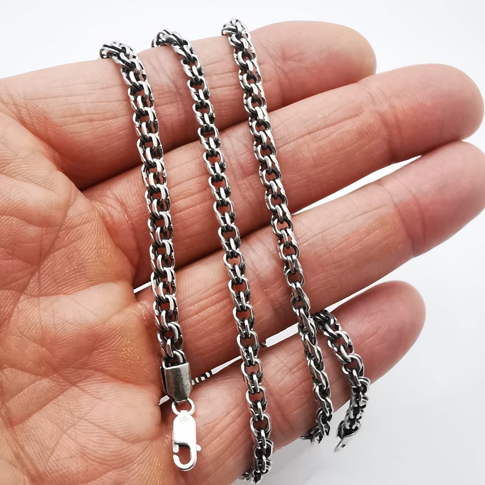 Vintage Vintage Statement Jewelry Chain 925 Sterling Silver 21,09g Size ONE SIZE - 5 Thumbnail