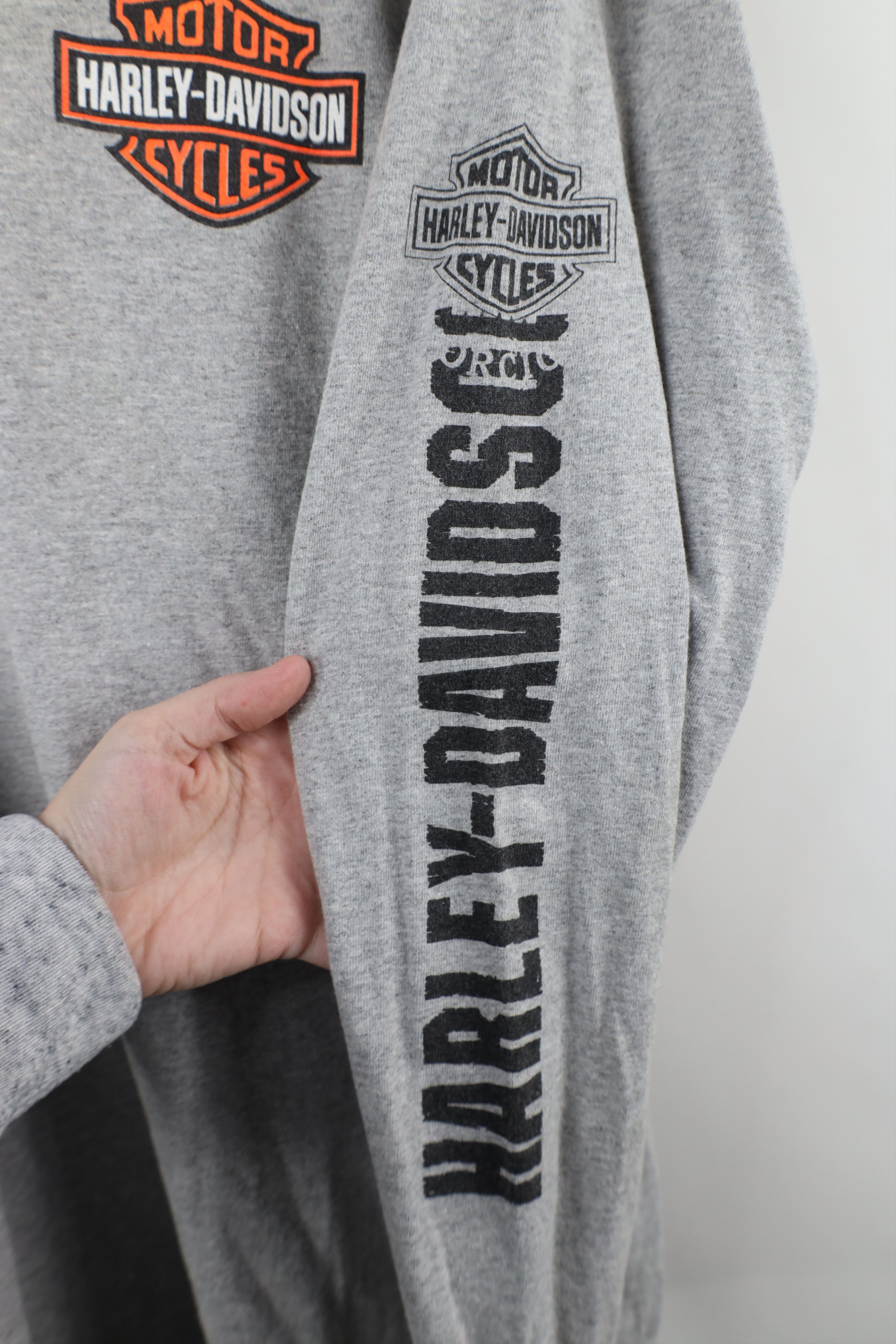 Harley Davidson × Vintage Vintage Y2K Harley Davidson Mexico Long Sleeve T-Shirt Gray Size US XL / EU 56 / 4 - 10 Thumbnail