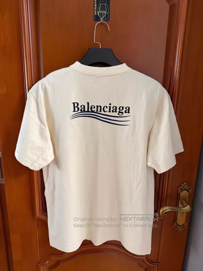 Balenciaga Balenciaga Beige Coke logo embroidered short-sleeve T-shir Size US XS / EU 42 / 0 - 2 Thumbnail