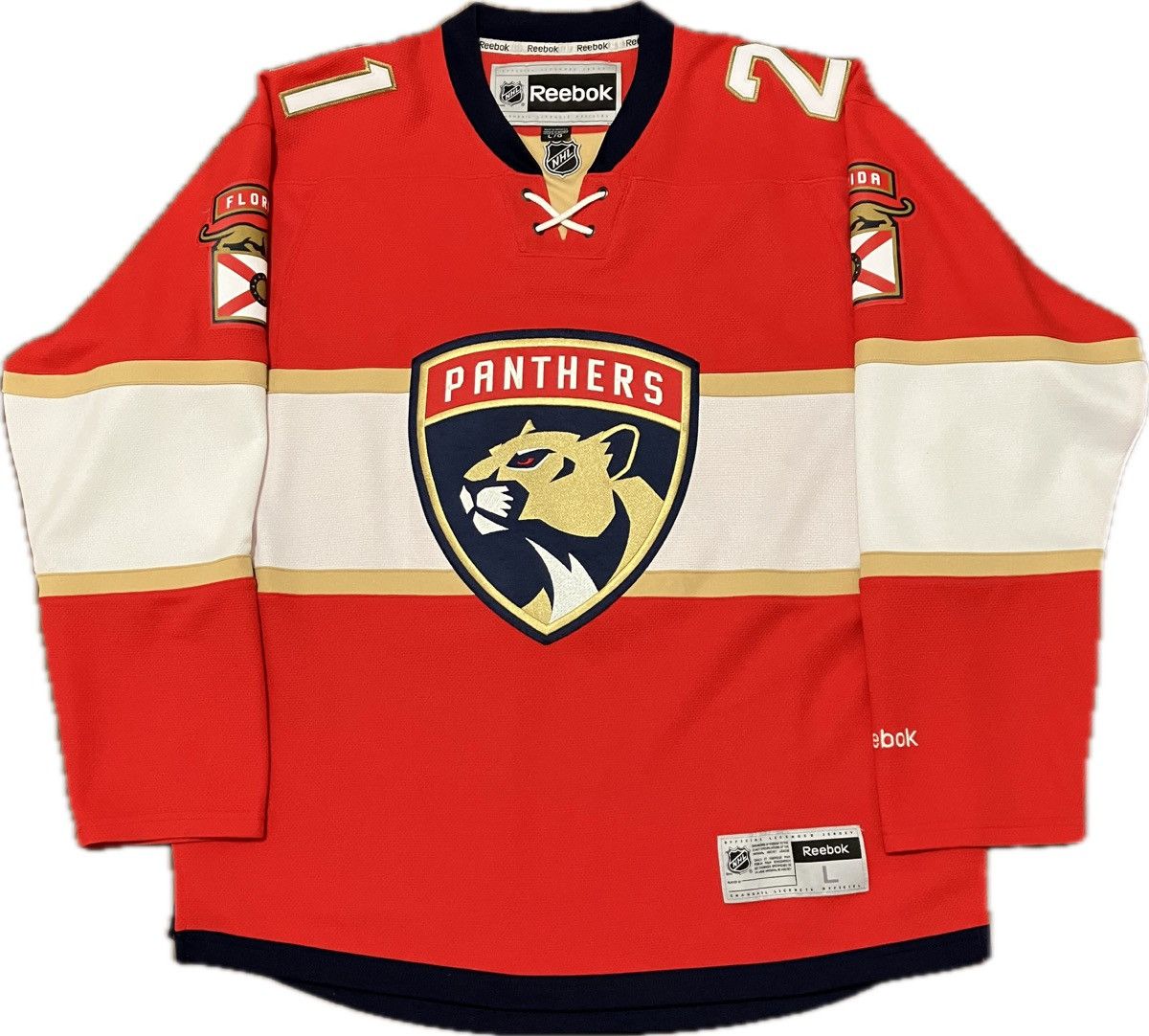 image of Florida Panthers Vincent Trocheck Reebok Nhl Hockey Jersey, Men's (Size Large)