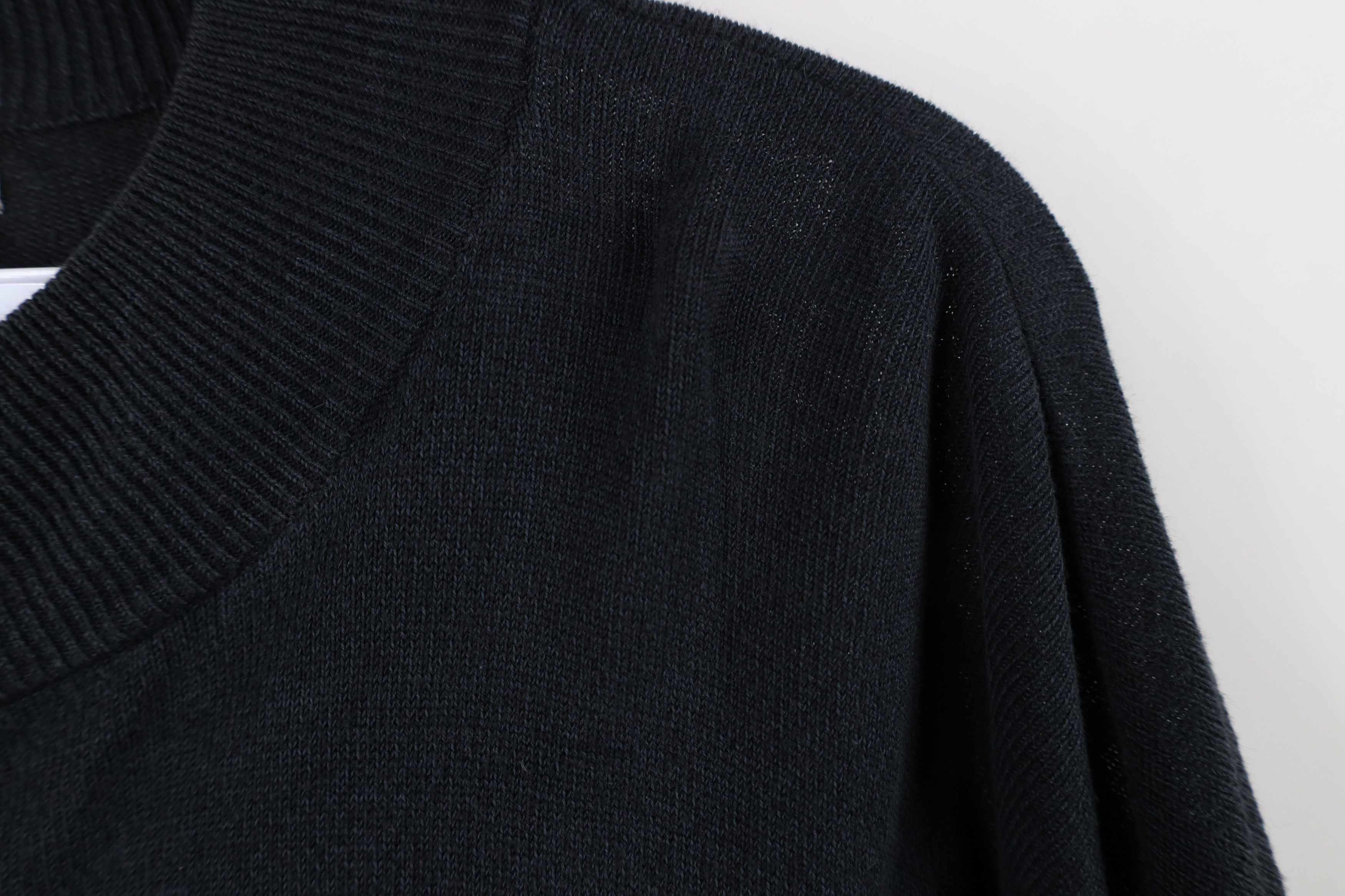 Vintage Vintage 90s Streetwear Blank Silk Blend Knit Sweater Black Size US XXL / EU 58 / 5 - 4 Thumbnail