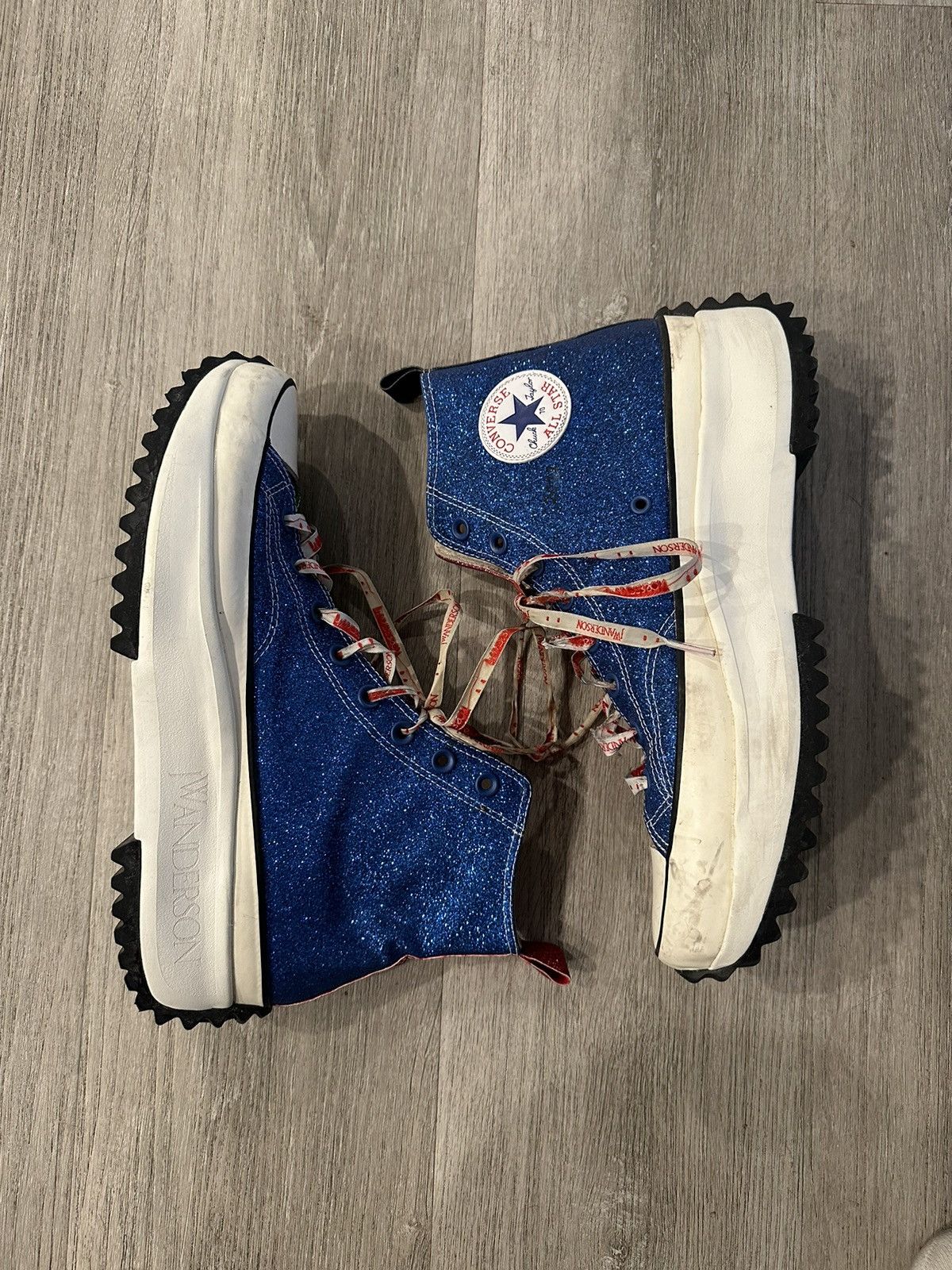 Converse run star hike hi jw anderson glitter best sale