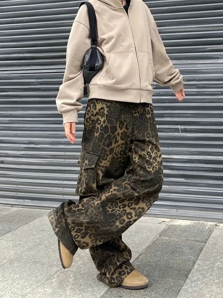 Vintage Leopard Baggy Jeans Size US 32 / EU 48 - 3 Thumbnail