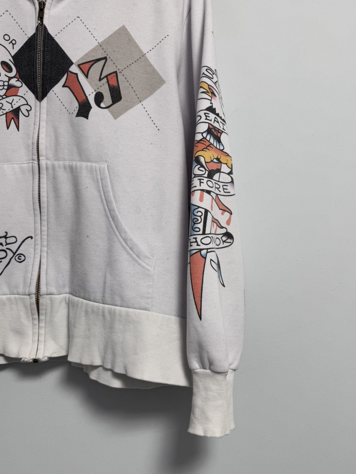 Ed Hardy × Vintage Ed Hardy Vintage Zip Hoodie Y2K style Size M / US 6-8 / IT 42-44 - 13 Thumbnail
