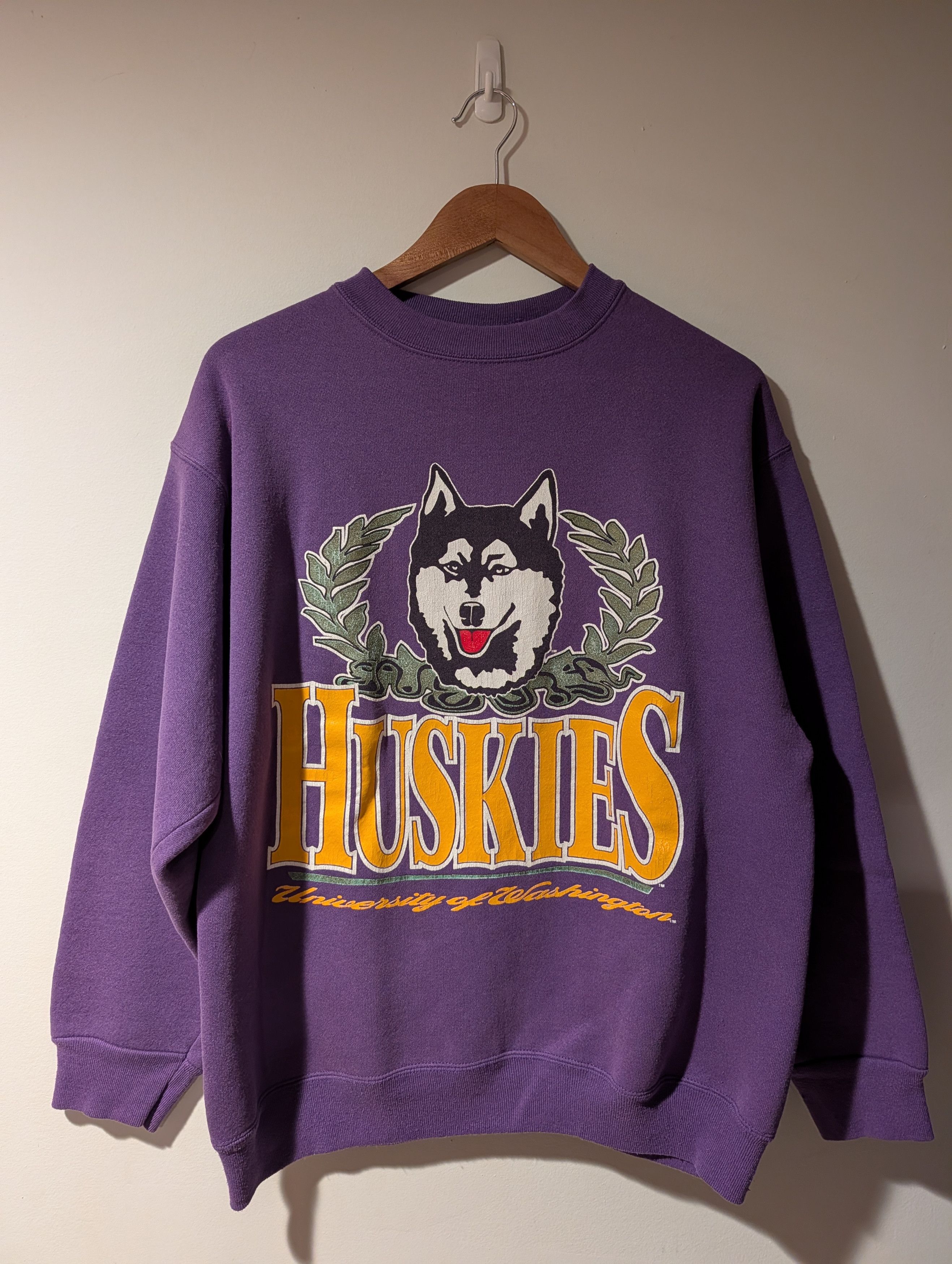 NCAA Vintage 90s Washington Huskies College Football Sweatshirt Size US L / EU 52-54 / 3 - 1 Thumbnail