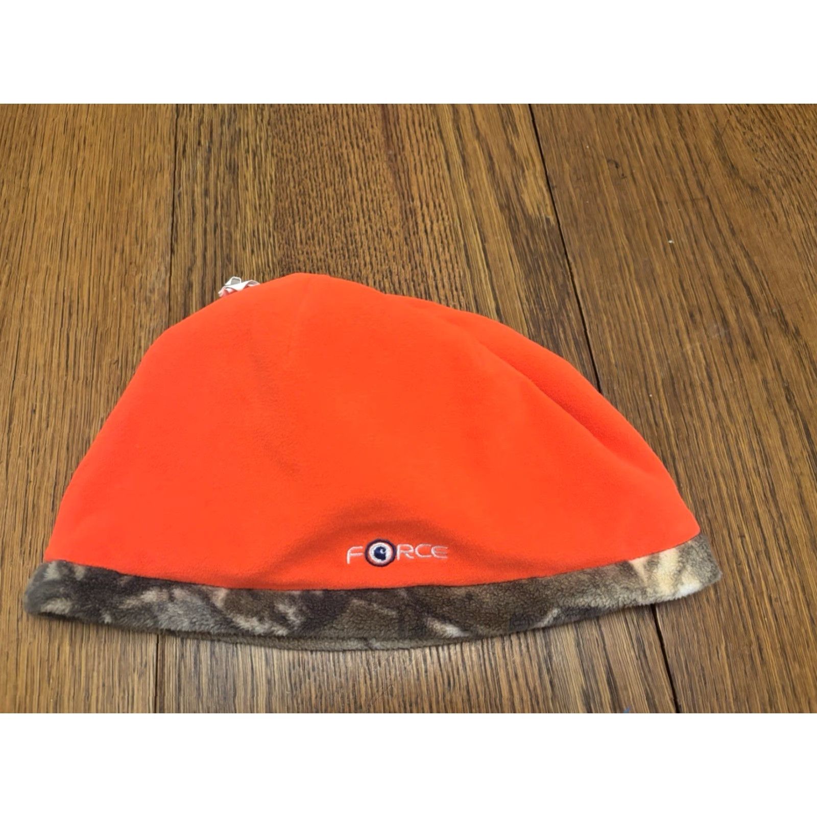 Carhartt Carhartt Force Reversible Fleece Hat Mens Camouflage Blaze Orange Hunting Beanie Fall Winter Moisture Wicking Reversible Thermal Casual Workwear Men Size 44L - 3 Thumbnail