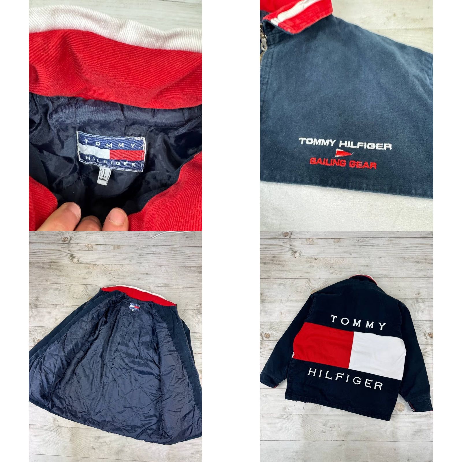 Tommy Hilfiger VINTAGE Tommy Hilfiger Denim Jacket 90s Big Logo USA Y2K Men Size L Blue Jackets Mens Size US L / EU 52-54 / 3 - 8 Thumbnail