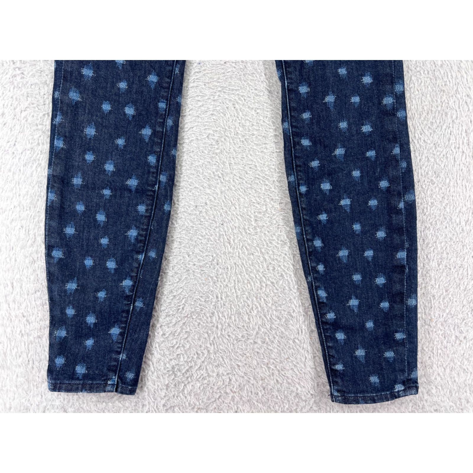 Lucky Brand Lucky Brand Jeans Women 0 Blue Polka Dot Denim Skinny Jeans 5-Pocket Regular Stretchy Color Blue Modern USA Women's Fashion Size 25" / US 0 / IT 36 - 5 Thumbnail
