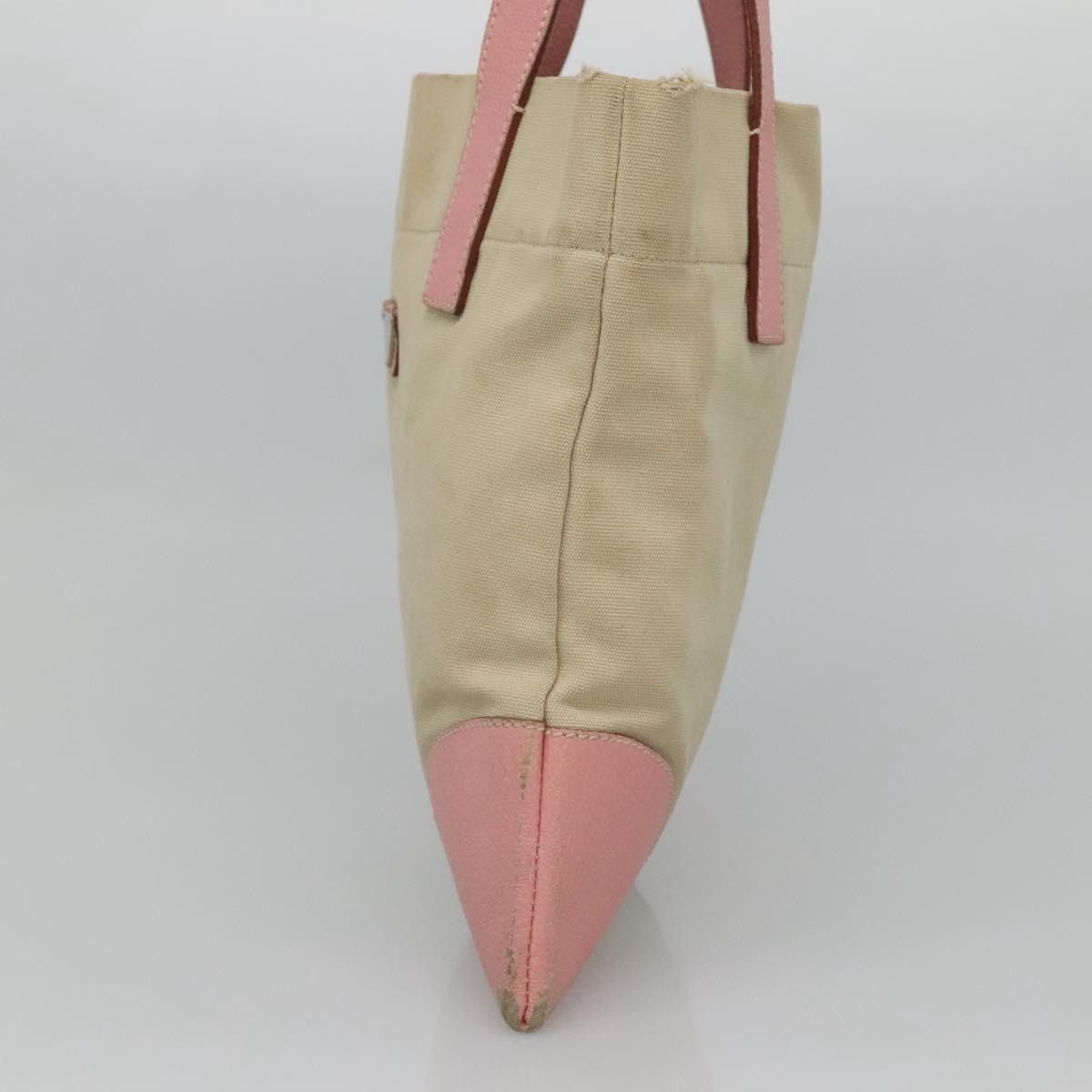 Prada PRADA Tote Bag Canvas Beige Silver Size ONE SIZE - 5 Thumbnail