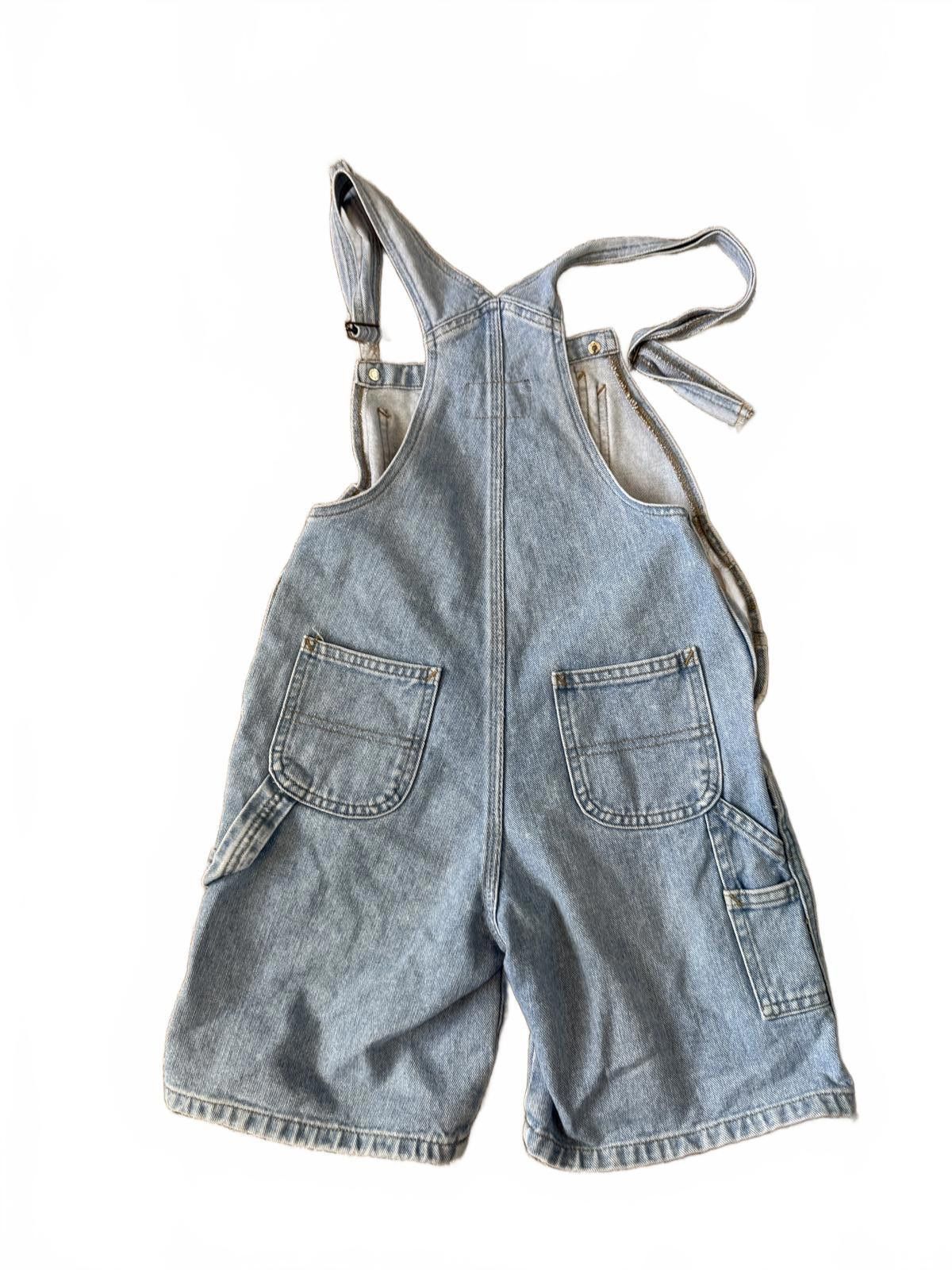 Designer Vintage Denim Overall Shorts - Classic Blue Size 26" / US 2 / IT 38 - 3 Thumbnail