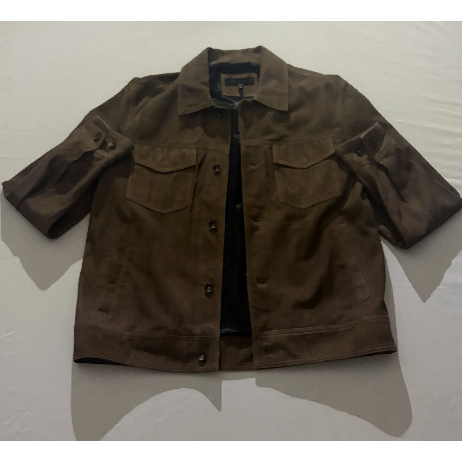 Rag & Bone Rag & Bone Owen Suede Trucker Jacket Sz L Perf. Con. Size US L / EU 52-54 / 3 - 2 Thumbnail