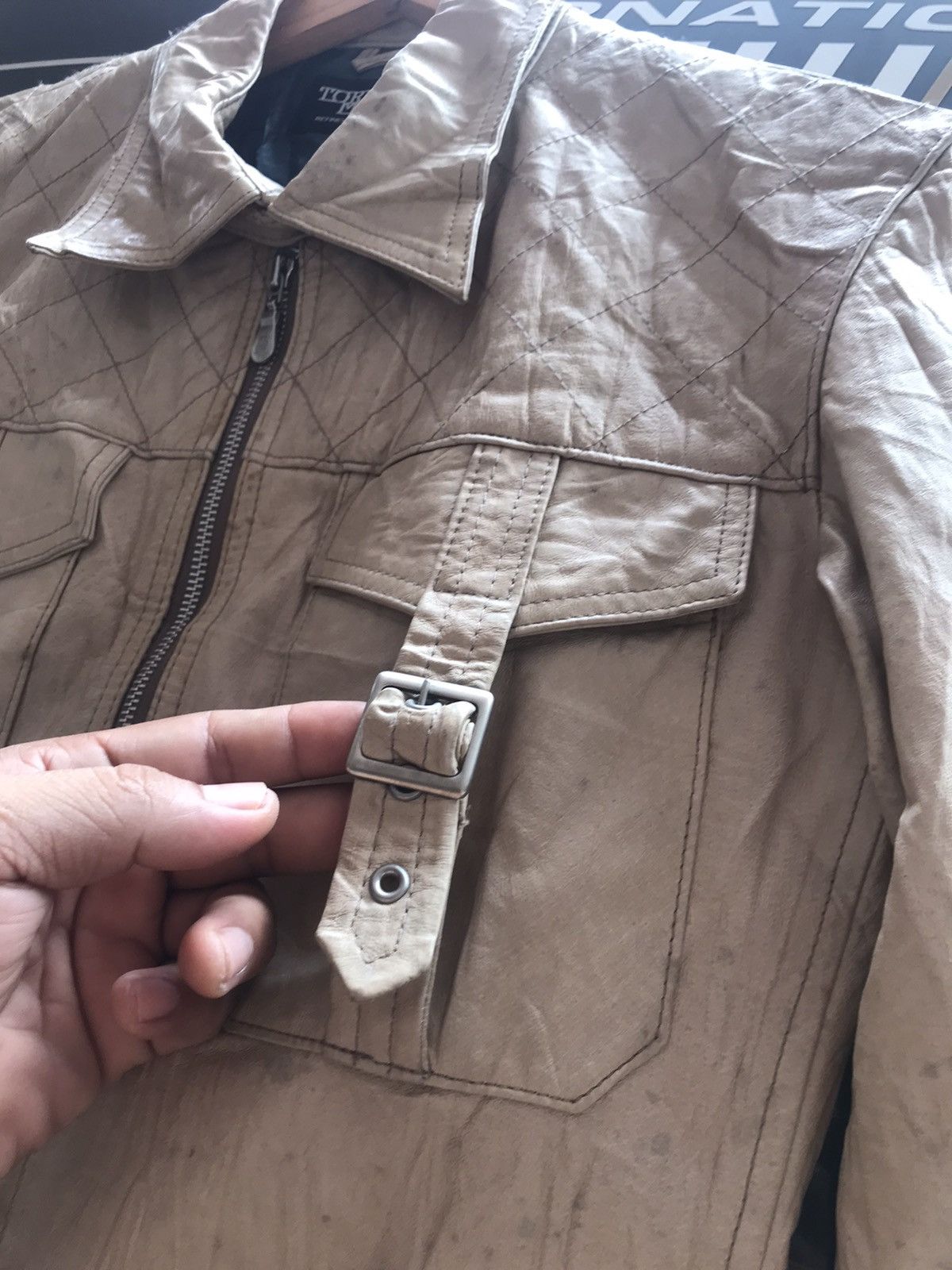 Tornado Mart × Vintage Tornado Mart cream leather jacket Size US M / EU 48-50 / 2 - 11 Thumbnail