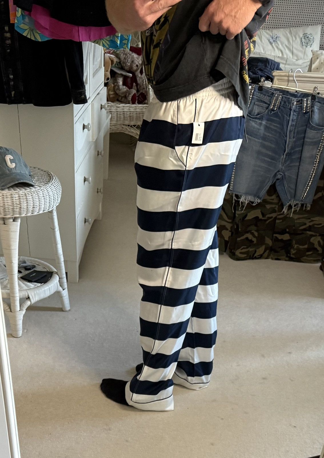 Dolce & Gabbana Dloce & Gabbana silk stripe sailor pants blue white 😍😍😍 Size US 30 / EU 46 - 23 Thumbnail