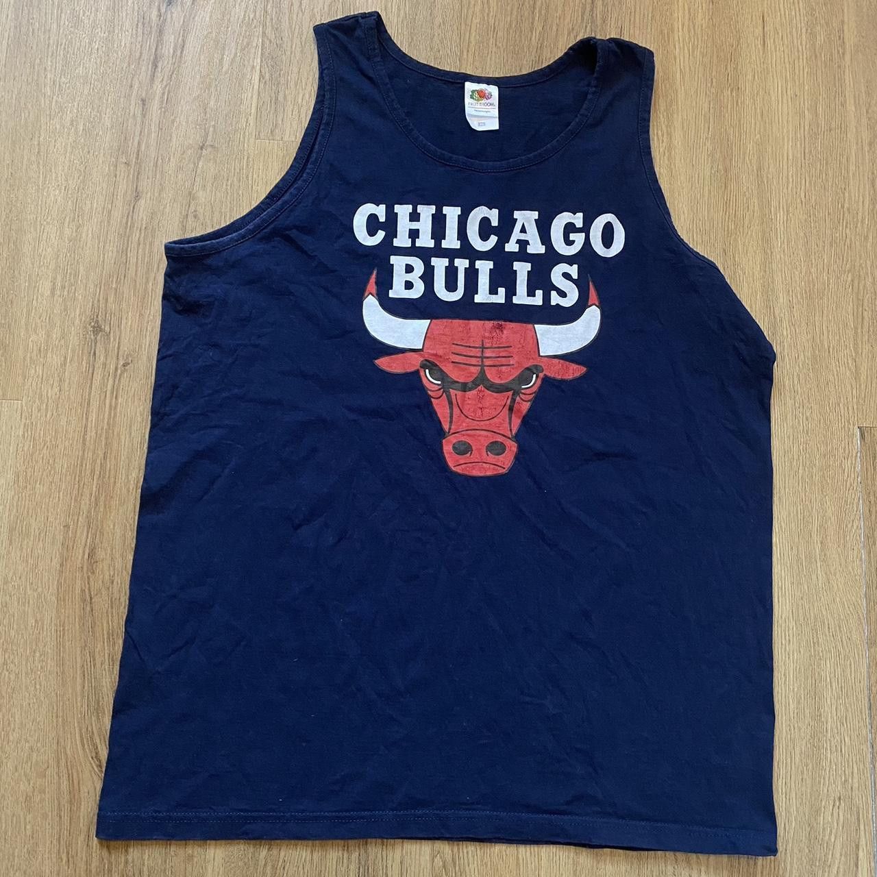 Fruit Of The Loom Chicago Bulls navy and red tank top #basketball Size US XL / EU 56 / 4 - 1 Thumbnail