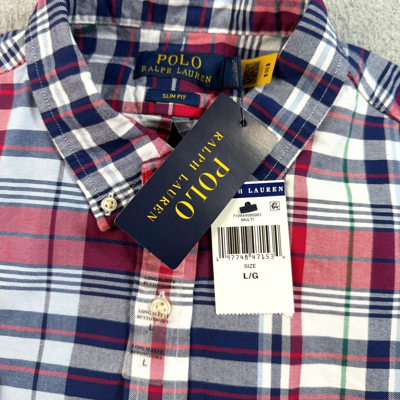 Polo Ralph Lauren Polo Ralph Lauren Shirt Men L Blue Plaid Long Sleeve Button Slim Fit Heritage Size US L / EU 52-54 / 3 - 3 Thumbnail