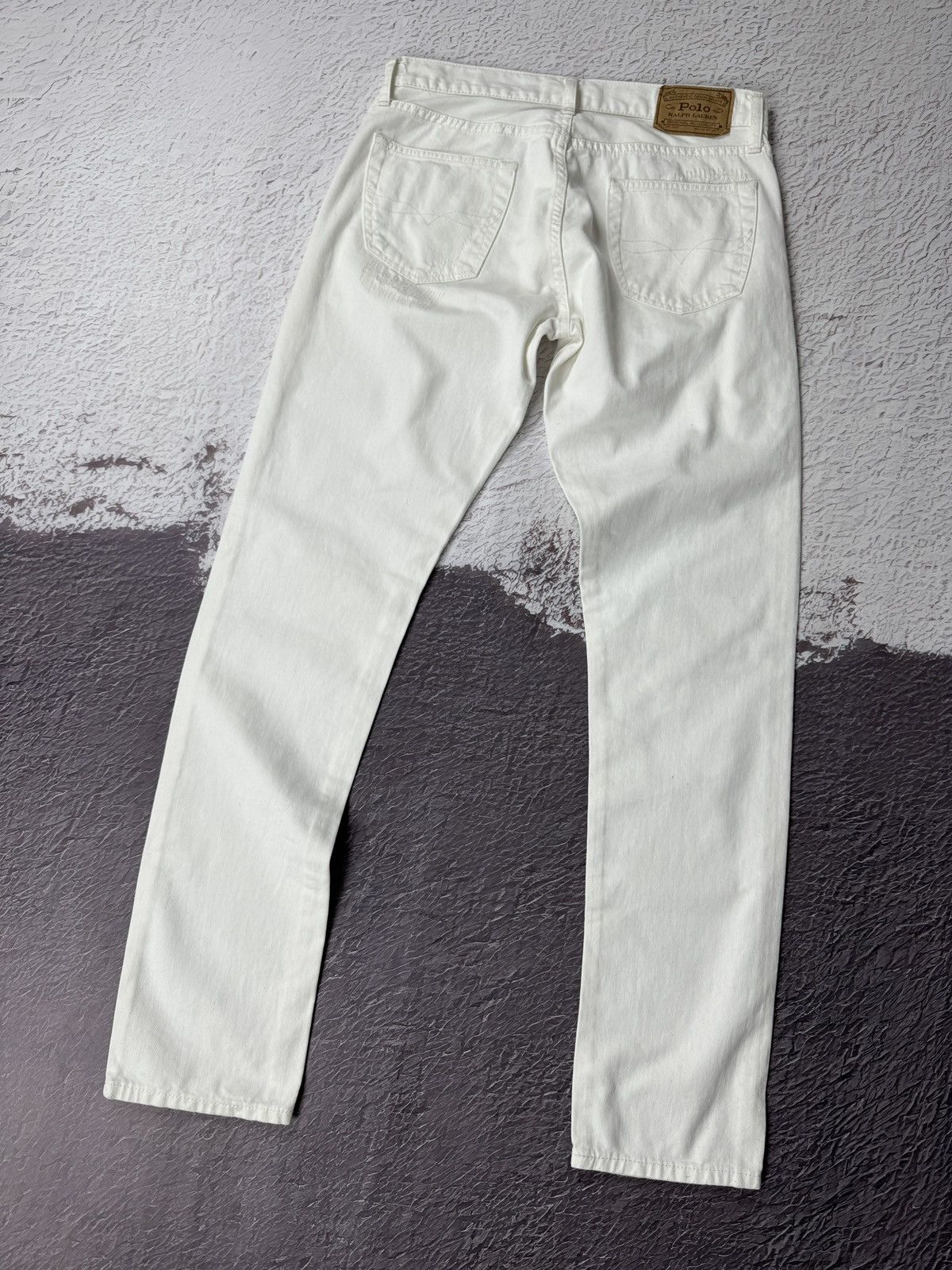 Polo Ralph Lauren Polo Ralph Lauren white distressed denim jeans pants Size US 30 / EU 46 - 16 Thumbnail